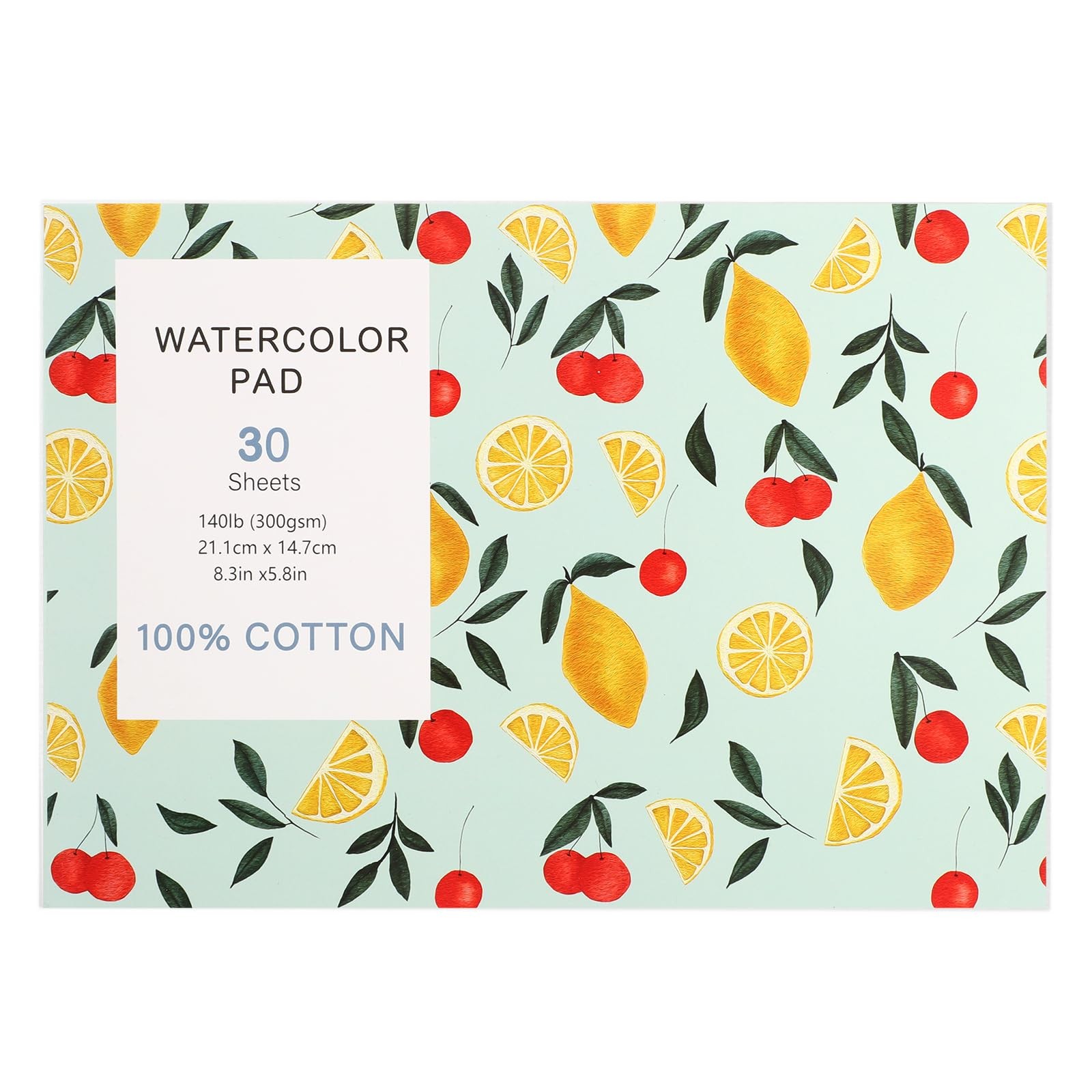 30 Sheets Watercolor Paper Pad, A5 (8.3 x 5.8) Cold x 5.8″), white