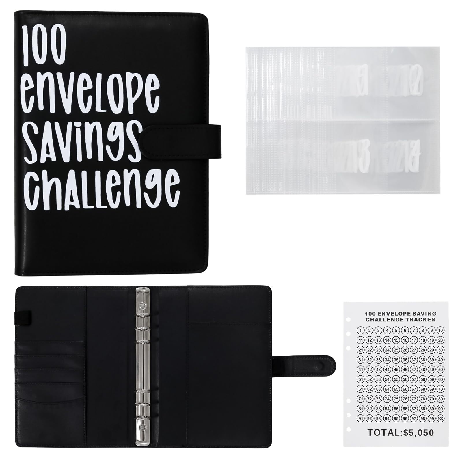 100 Envelopes Money Savin Binder Savings Challenges Book Saving Budget Binder…