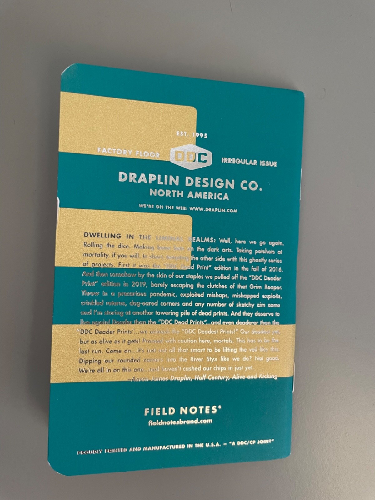 Field Notes DDC Deadest Print Notebook – DDC211 Sun Kingdom