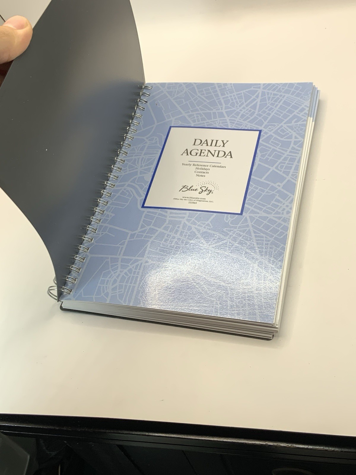 Blue Sky 113565 Perpetual Daily Planner 8.5×5.5 Black Cover