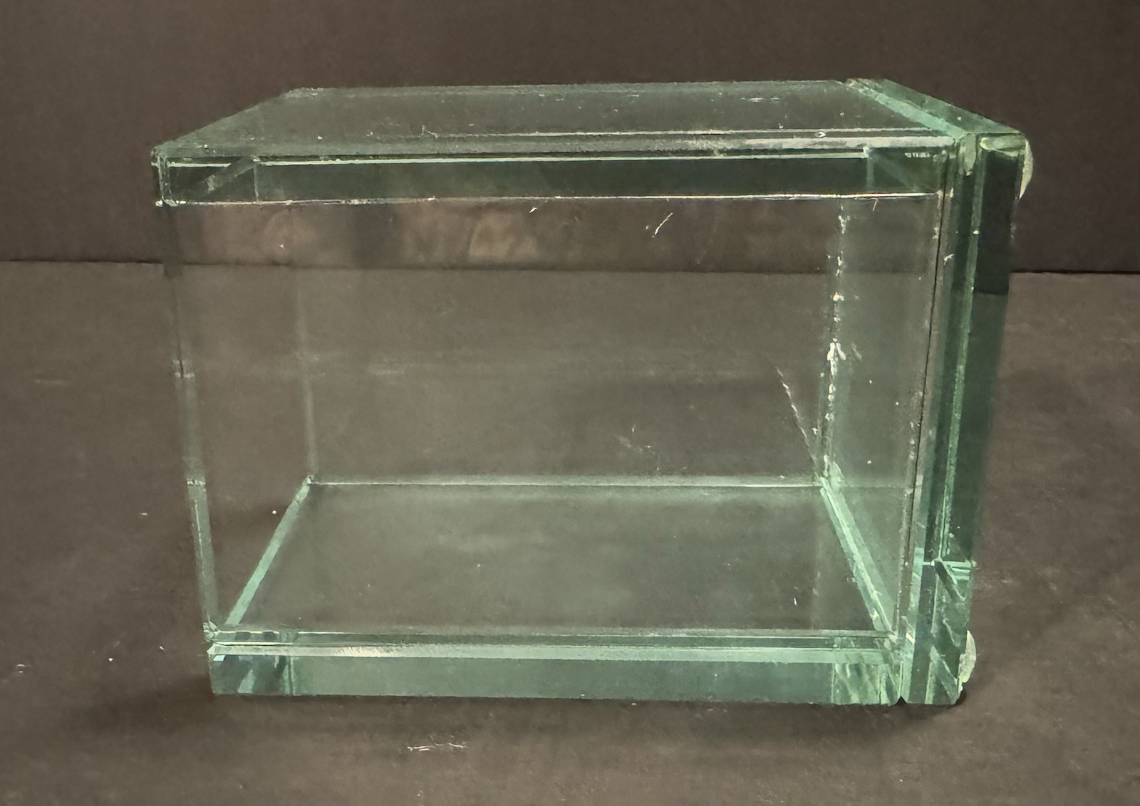 CRISTALLE Glass Pencil Cup ~Pens or Pencils Square Clear Holder~ New in Box