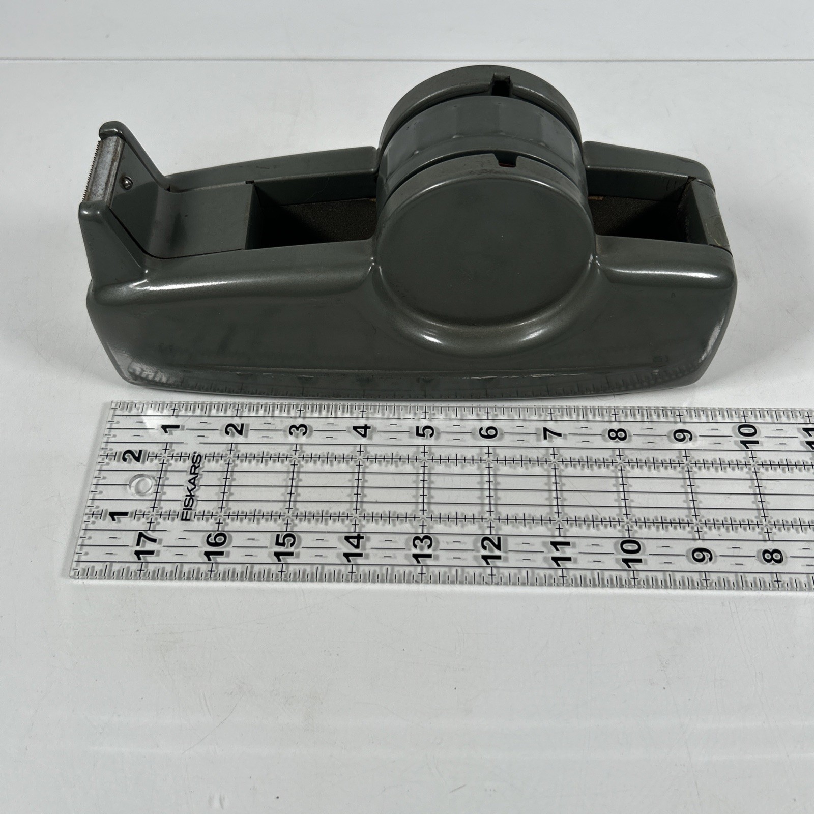 Vintage Scotch Cellophane Tape Dispenser Metal Desktop Heavy 4 lbs + Retro USA