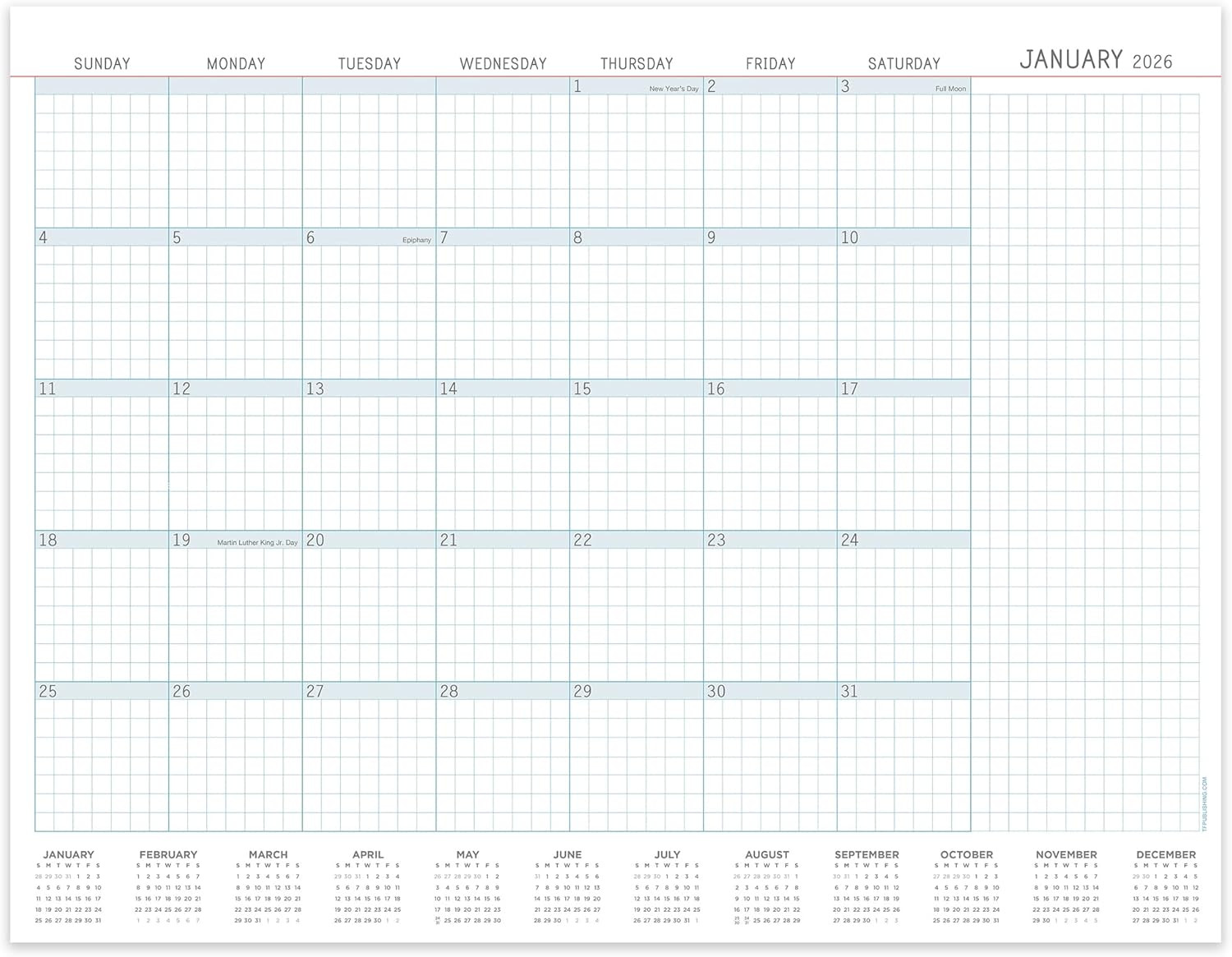 2026 Professional Medium Desk Pad Monthly Blotter Calendar – 12 Month Desk Pad C