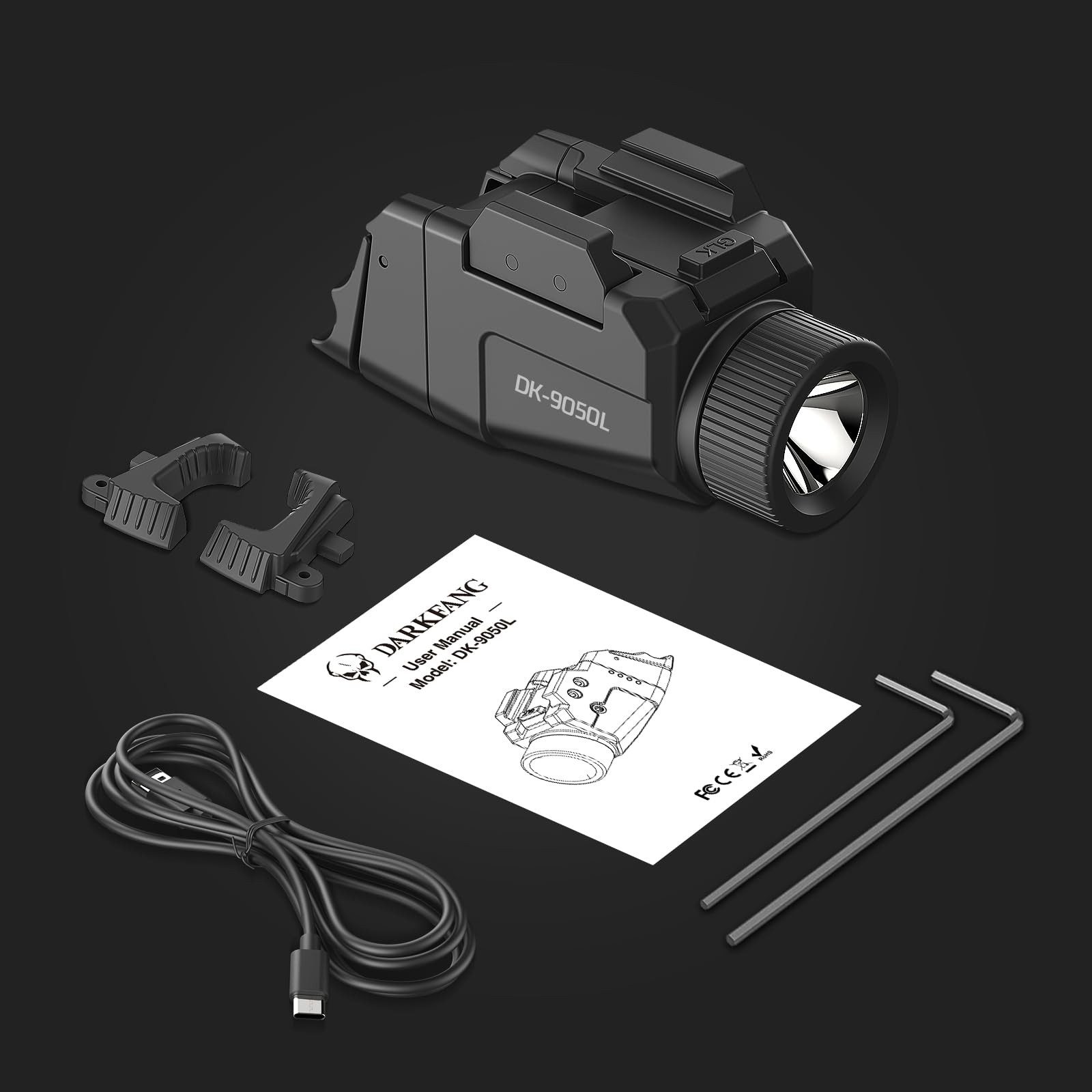 DARKFANG 1000 Lumen Tactical Weapon Light Laser Combo with High Green
