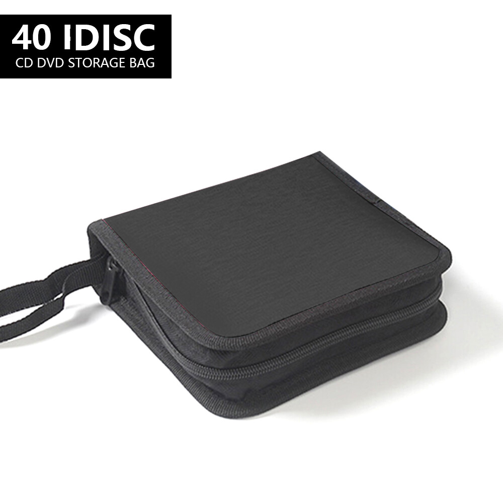40 Disc CD DVD Carry Case Bag Wallet Storage Booklet Binder Zipper Album Case
