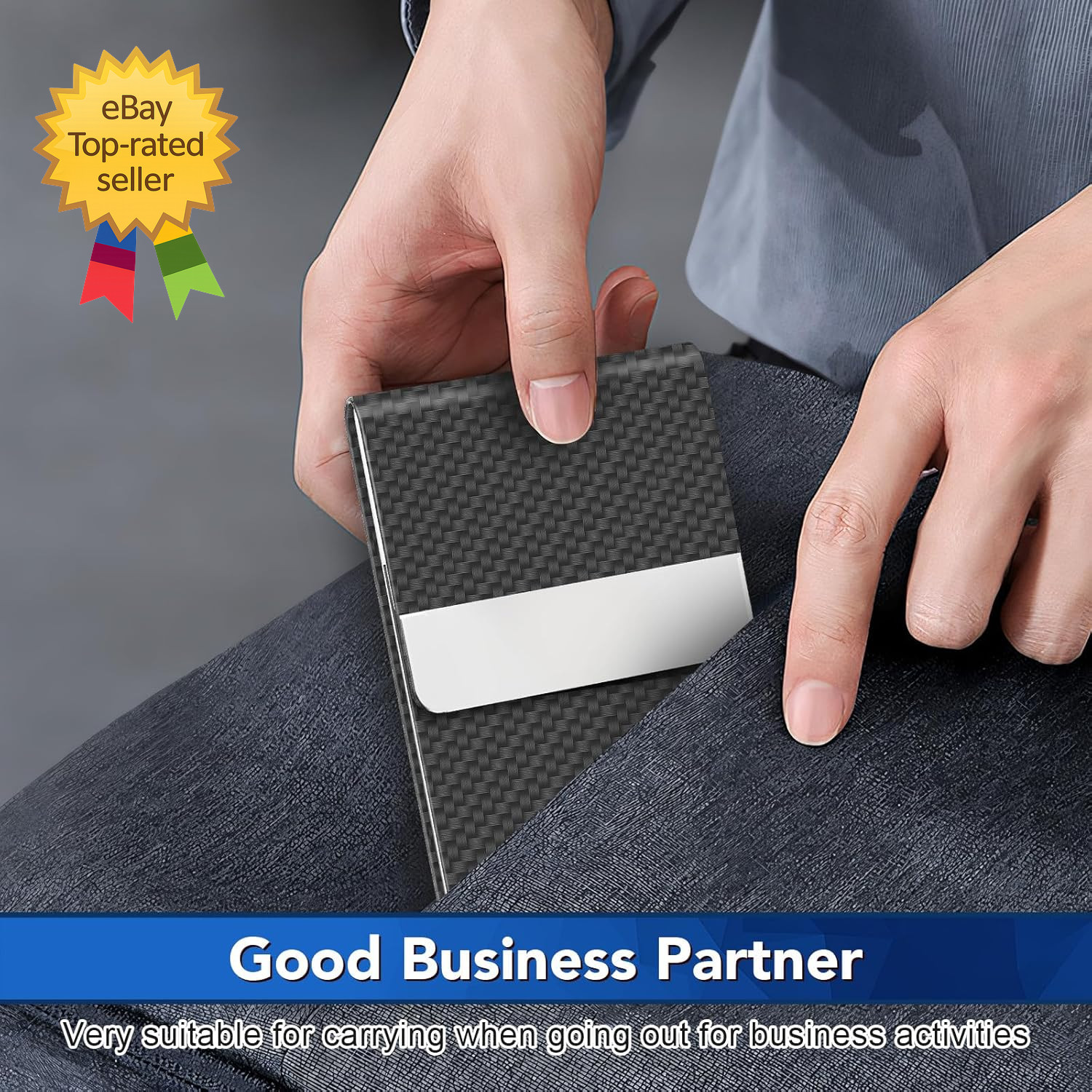 Business Card Holder, Metal Slim Business Card Case, Pocket Card Holder