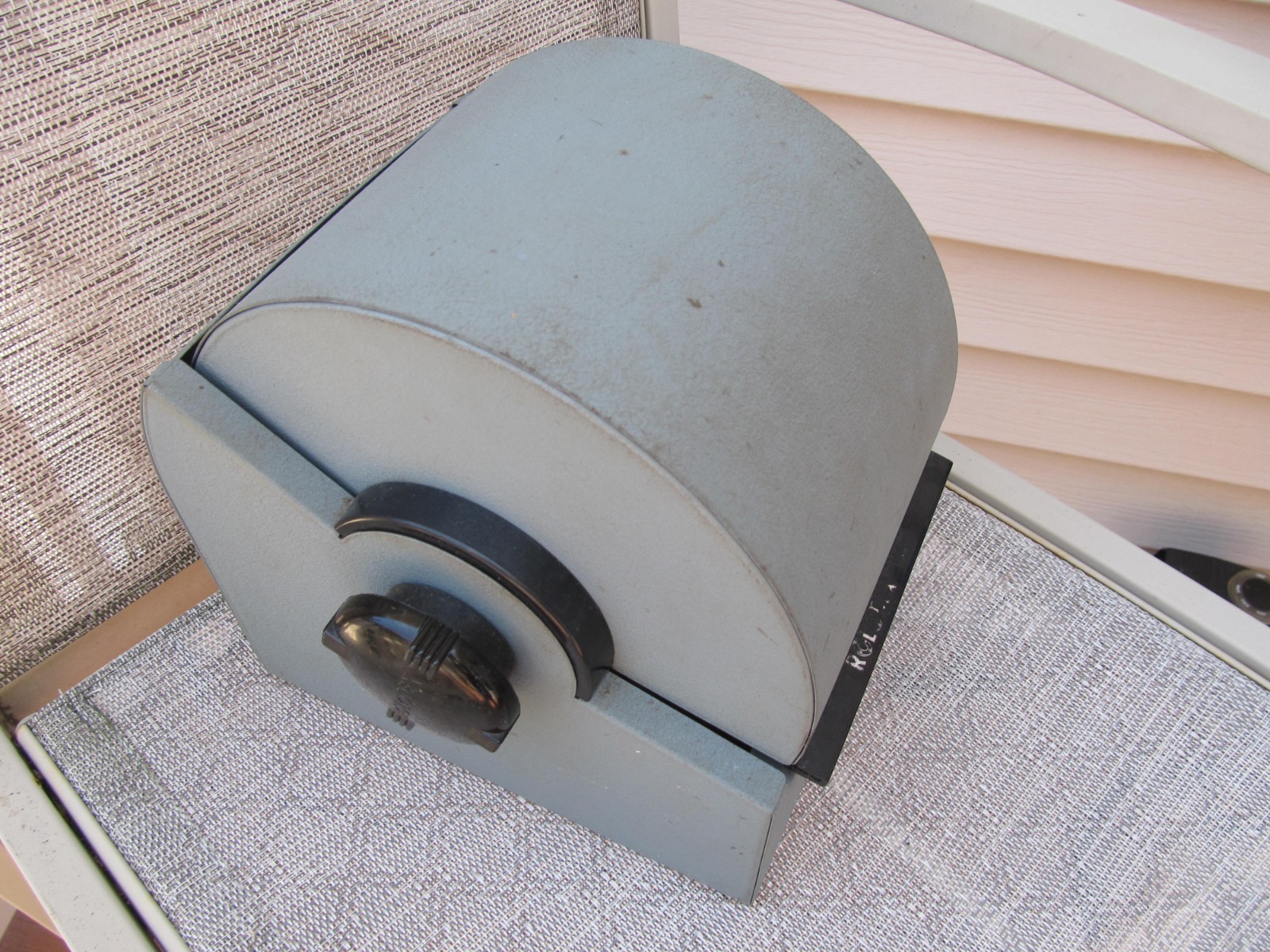 Vintage ~ Rolodex 5350 Textured Metal Gray Address Card File (No Key) USA