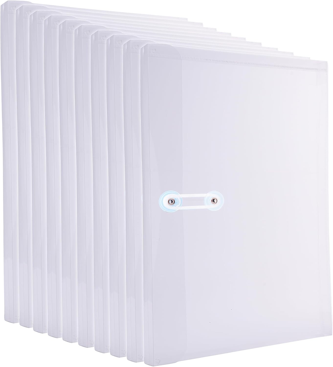 Legal Size Plastic Envelopes with String Tie Closure, 1-1/4″ Expansion Clear