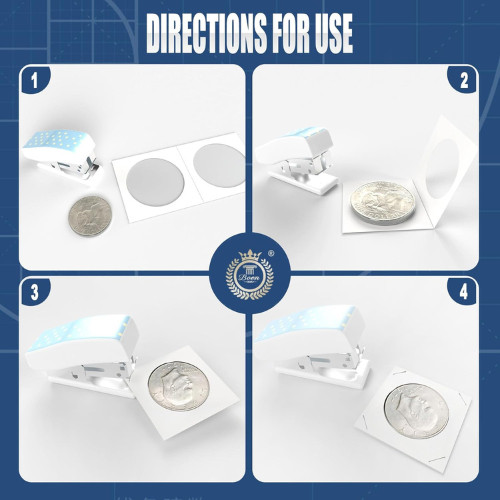 600PCS Coin Flips in 6 Sizes Cardboard Coin Holders for Colletors 2X2 Inch Coin