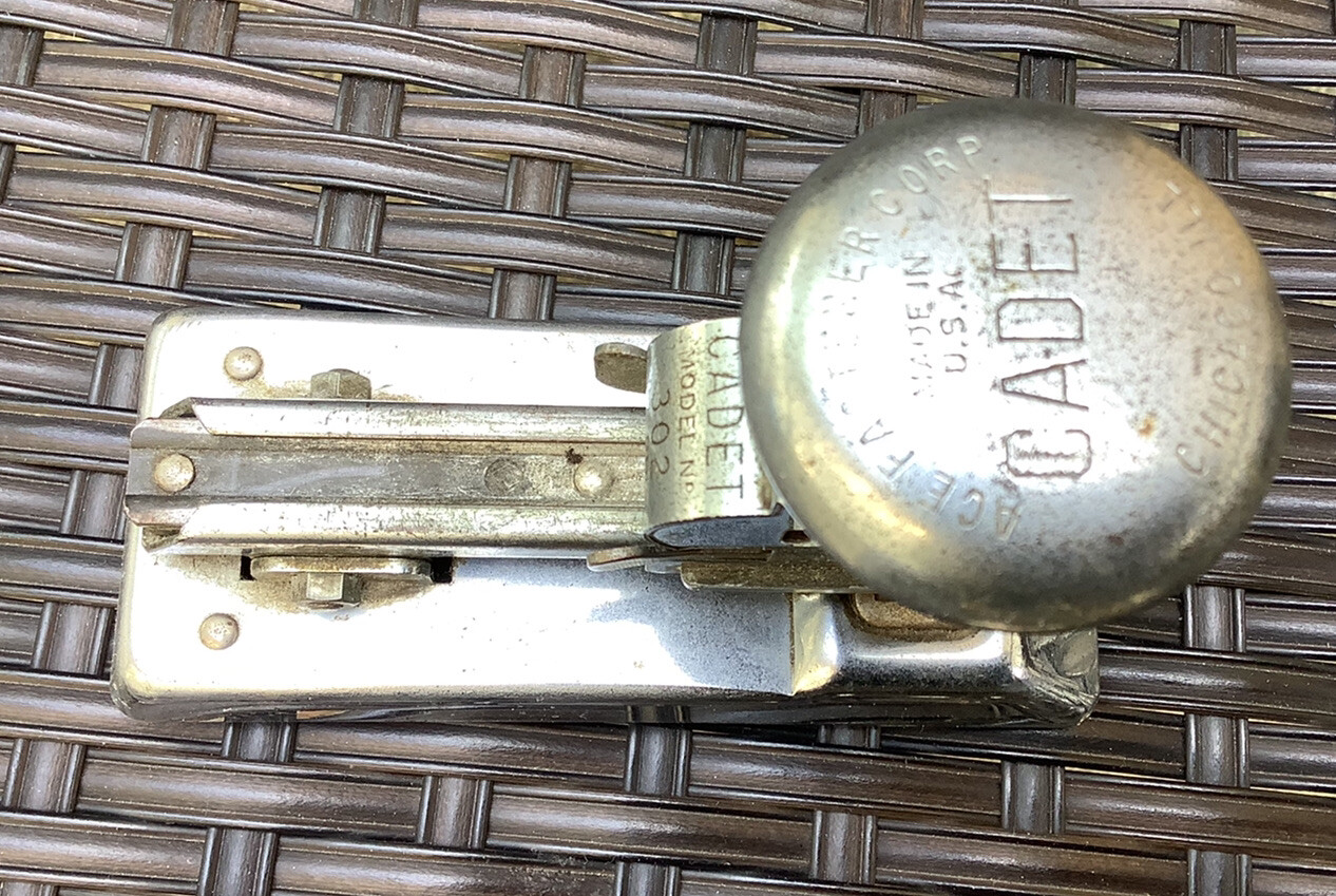 Vtg 1950s Cadet Model 302 Stapler Ace Fastener Corp Chicago Desk Office