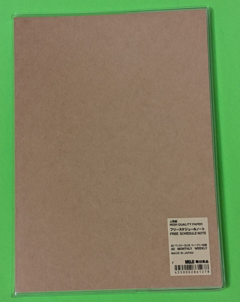 Undated Monthly Weekly Planner notebook MUJI Japanese HIGH QUALITY 88 sheets
