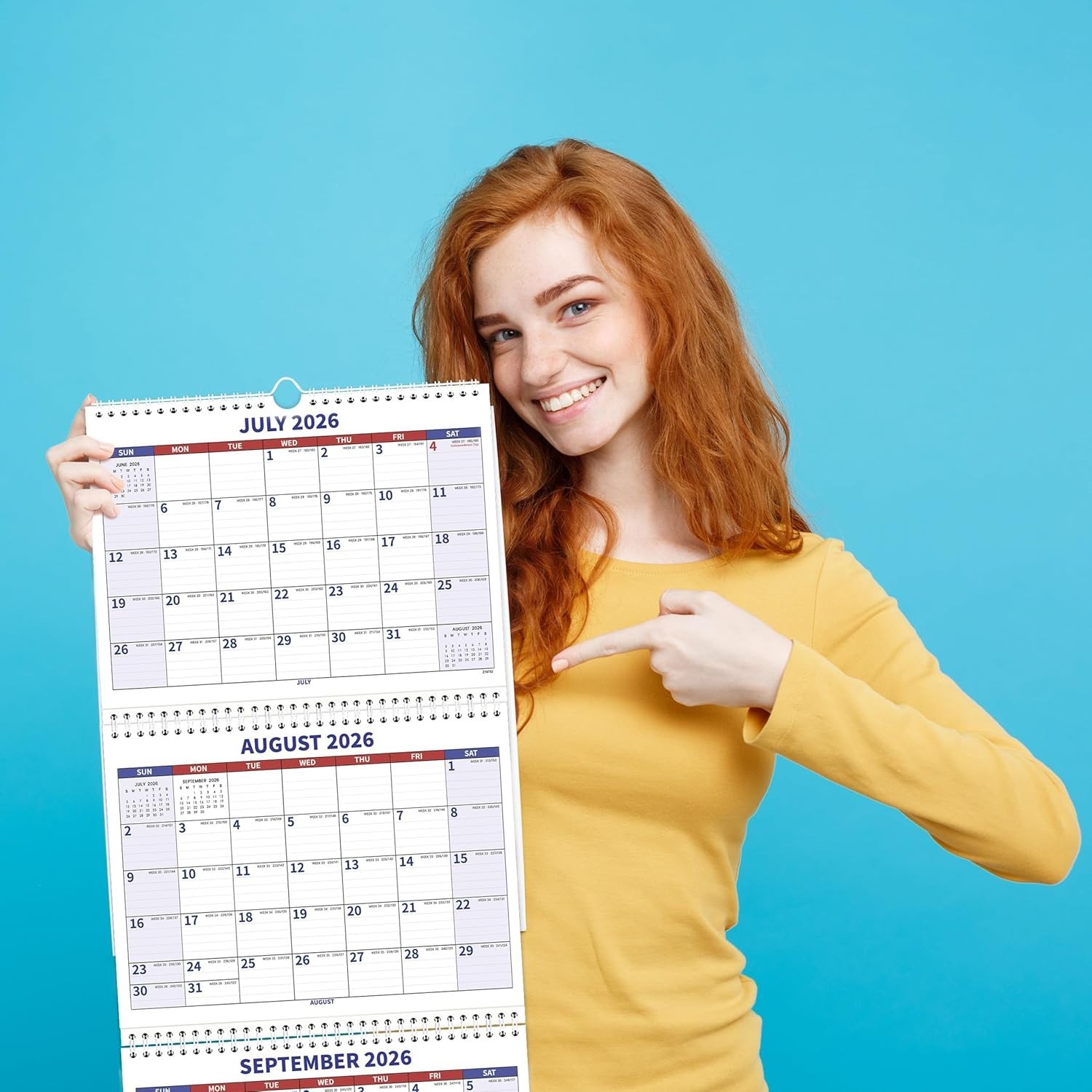 Unicor 2026 Fed Wall Calendar, Qty=2, Individual, Single, Displays 3