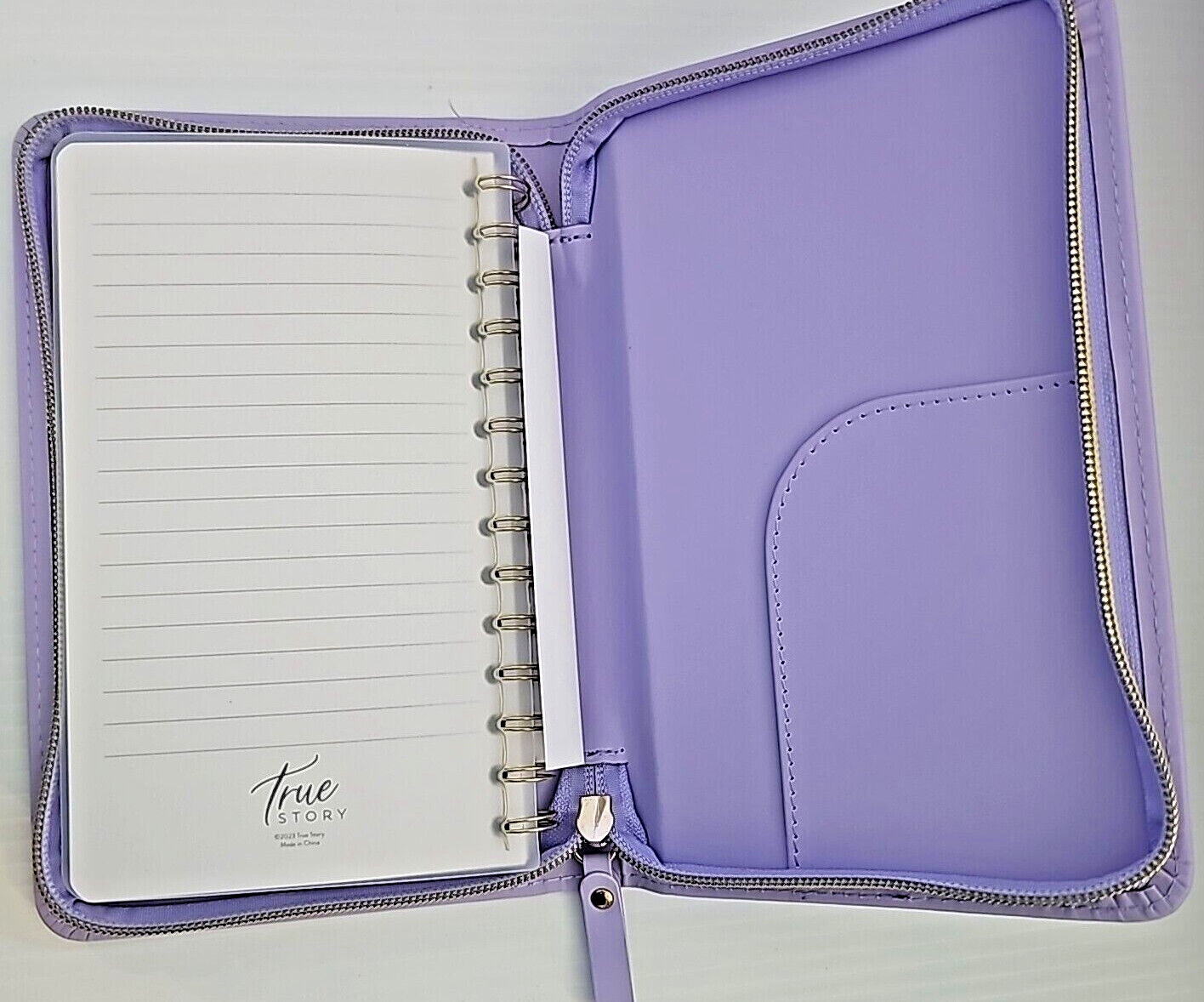Padded Zipper Journal/Notebook Faux Leather 8”x5” Double Rings Secure Paper