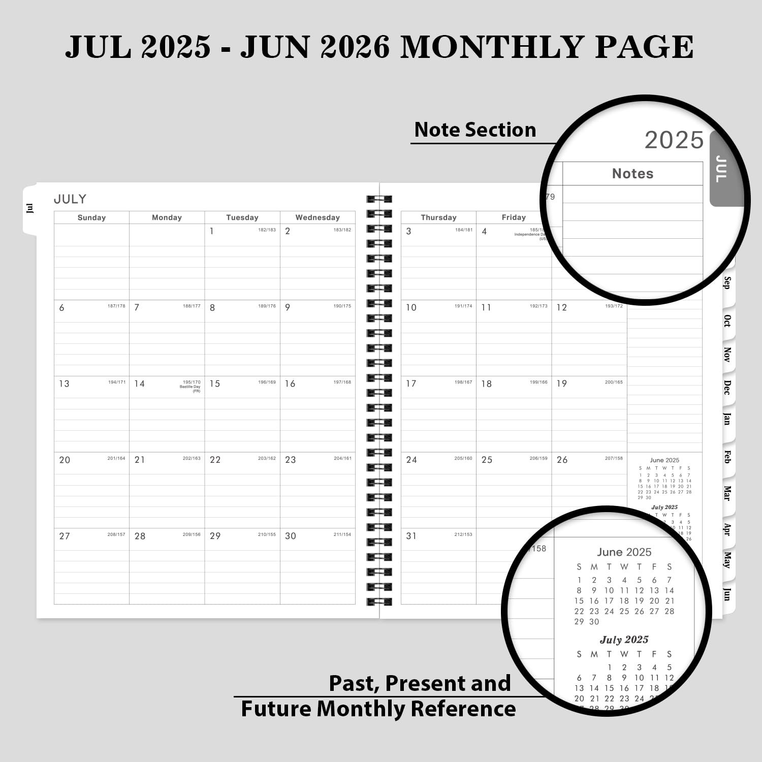 Planner July 2024 – June 2025 – Planner 2024-2025, 7.7″ x 9.8″, 2024-2025 Aca…