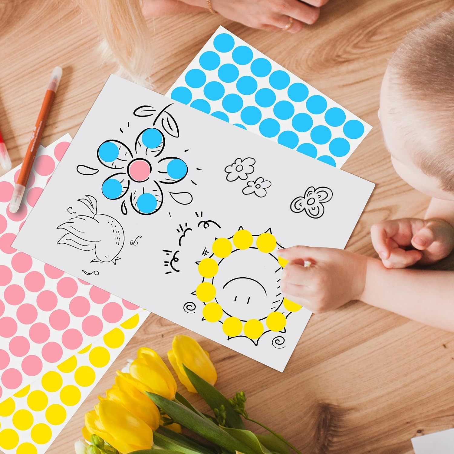 Organize with Style – 1050 Colorful Dot Stickers in 10 Vibrant Colors, 3/4 Inch