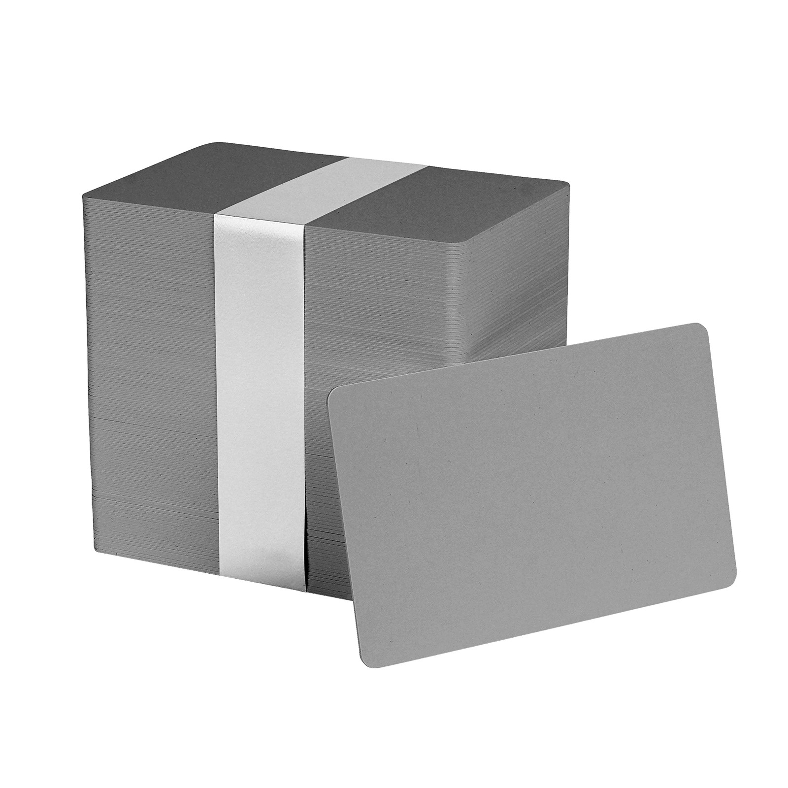 Pack 100 Grey CR80 PVC Cards 30 Mil Blank Plastic ID Badge Printer Supply