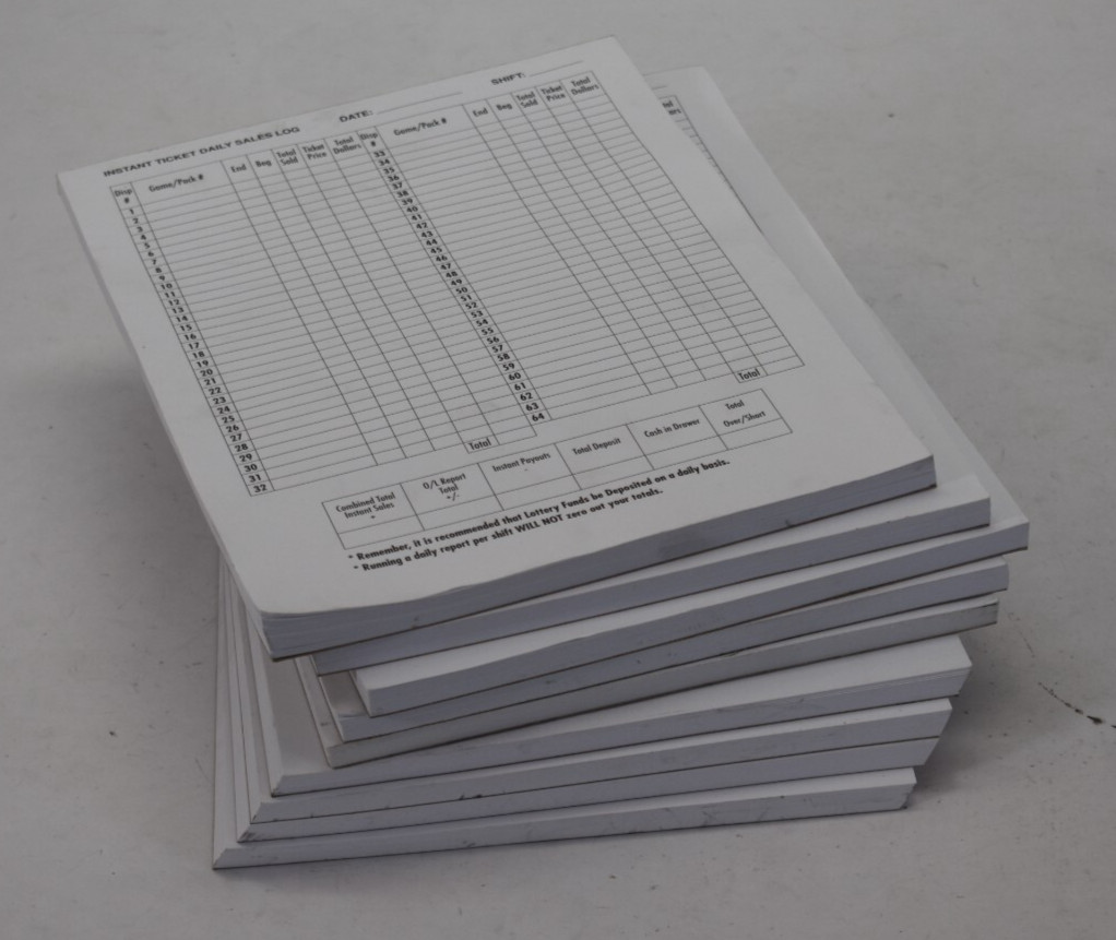 Lot of 9 Instant Ticket Daily Sales Log Notebooks Paper Sheets Journal Pads