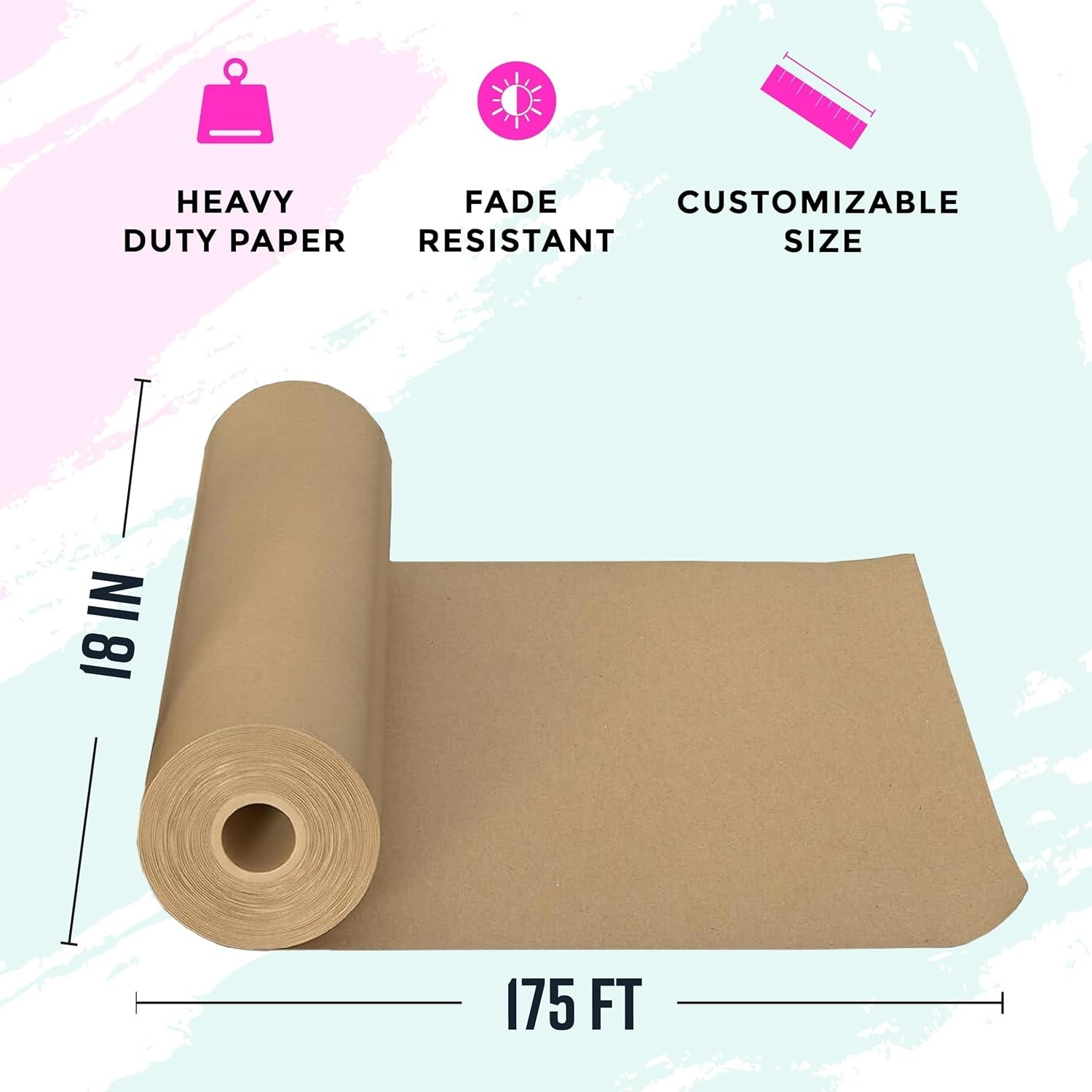 Jumbo Kraft Paper Roll, Brown, 18″ x 2100″