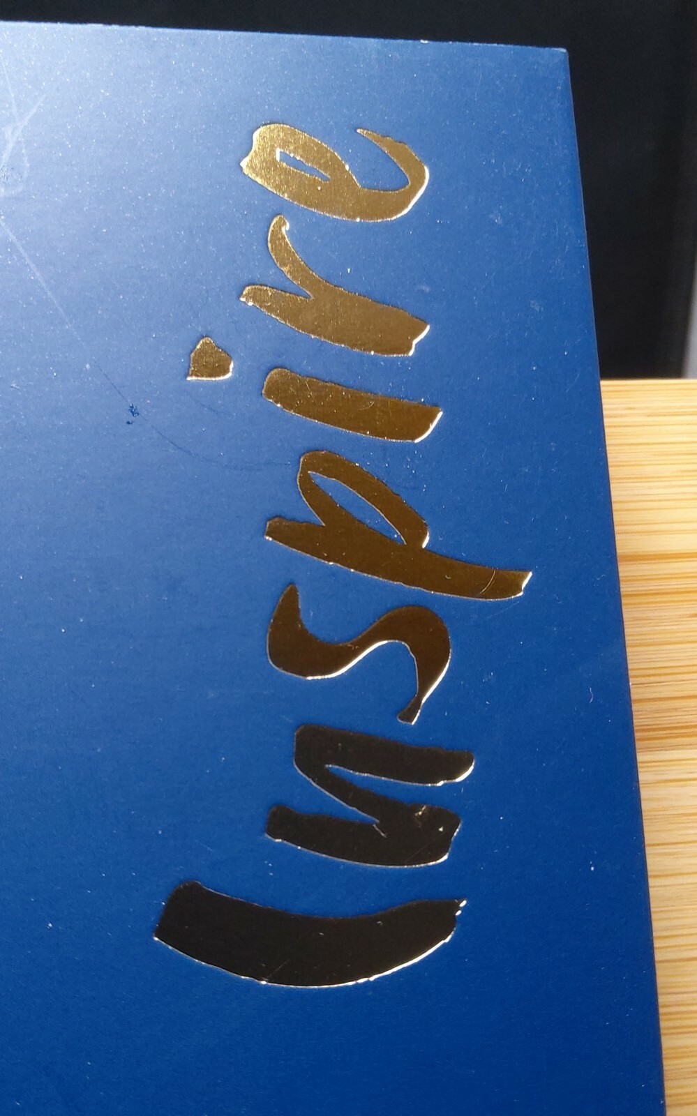 Inspire Notebook Navy Blue w/Gold Foil Cover 3 Sections Dotted Lined SHIPS FREE