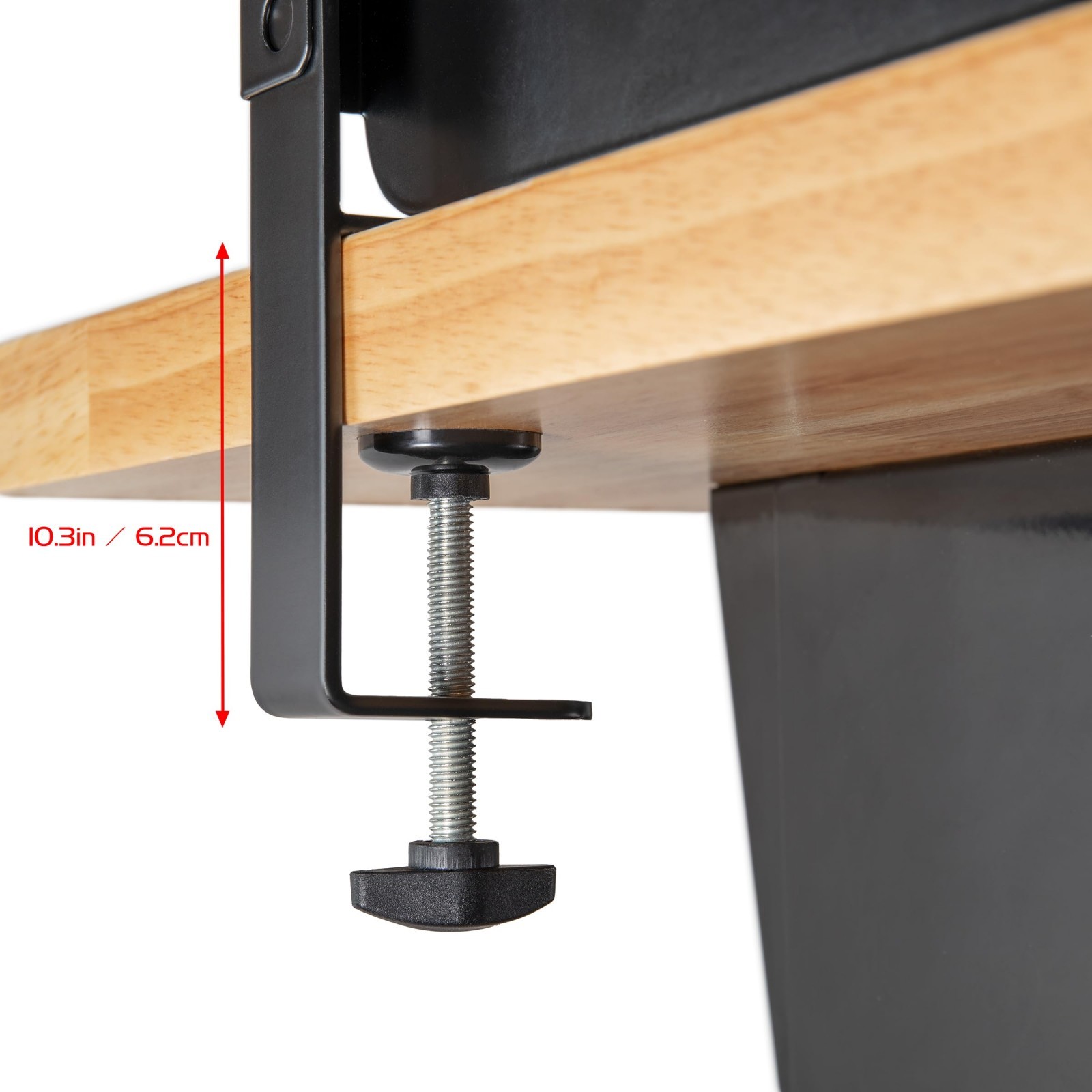 Metal Pegboard Desk Organizer 18×14″ Clamp-On with 14 Attachments, Hooks & Shelf