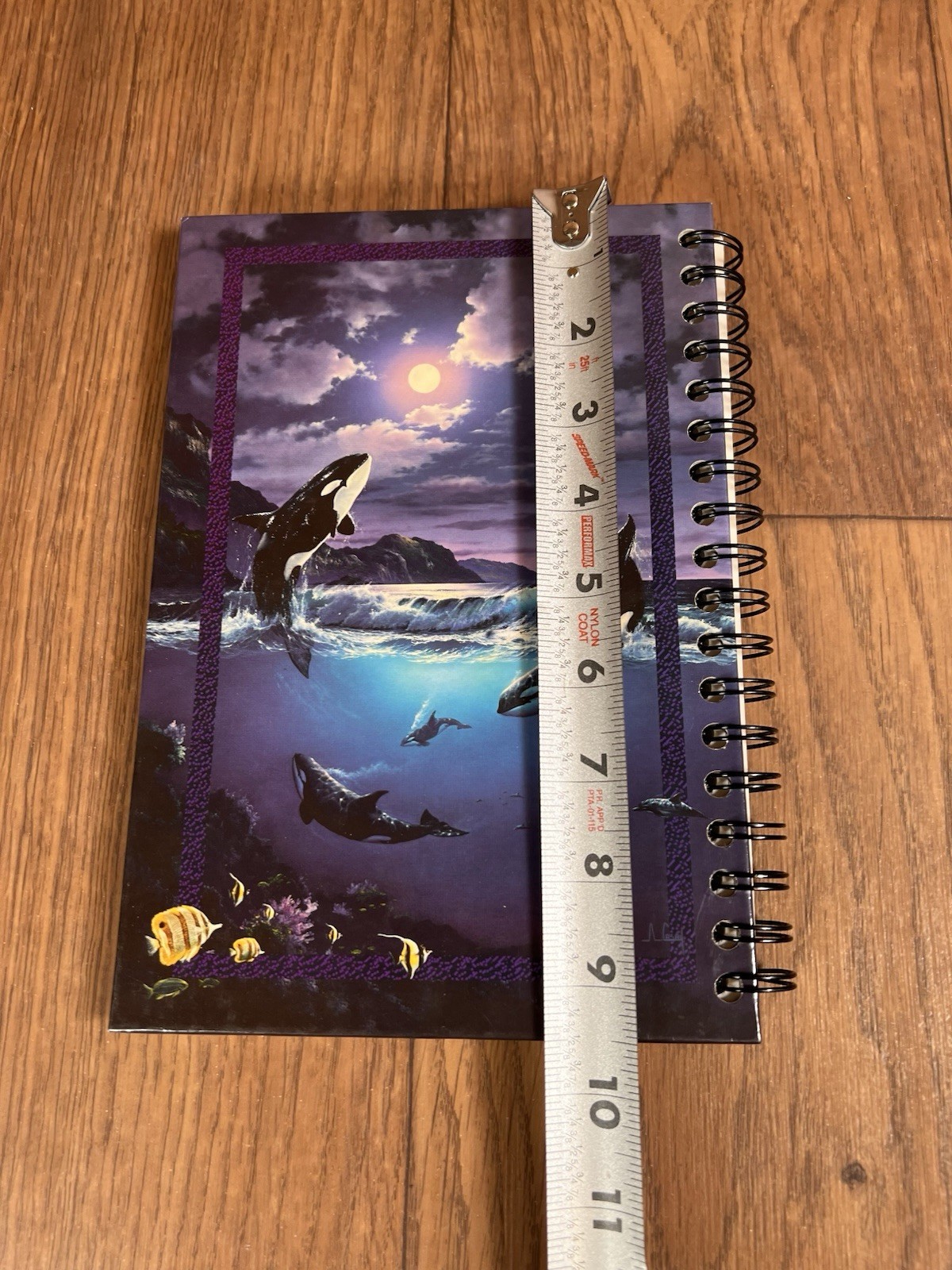 VTG Stuart Hall Undated Daily Planner 90 Daily Pages 9 1/2 x 6 In Orca Whales