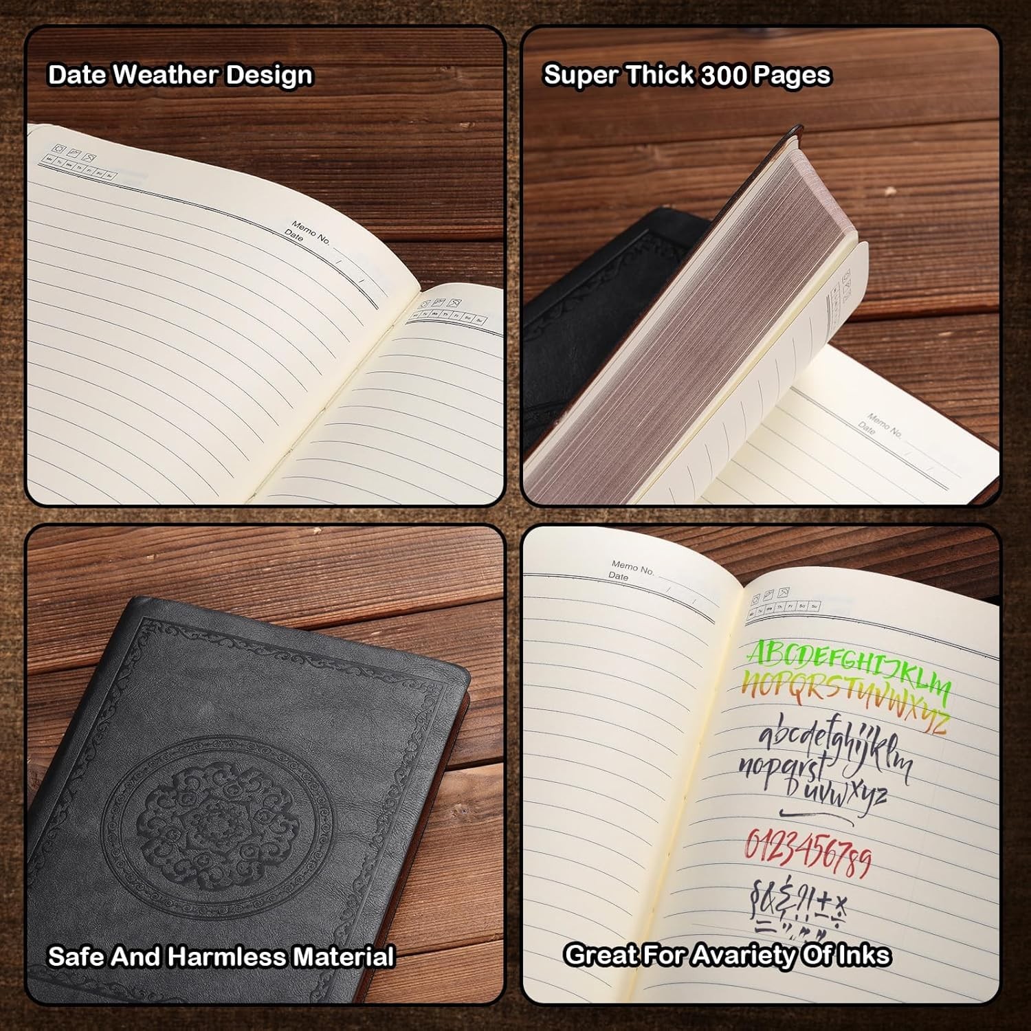 Leather Vintage Journal Notebook 300 Pages Softcover Lined 5.7” x 8.3”