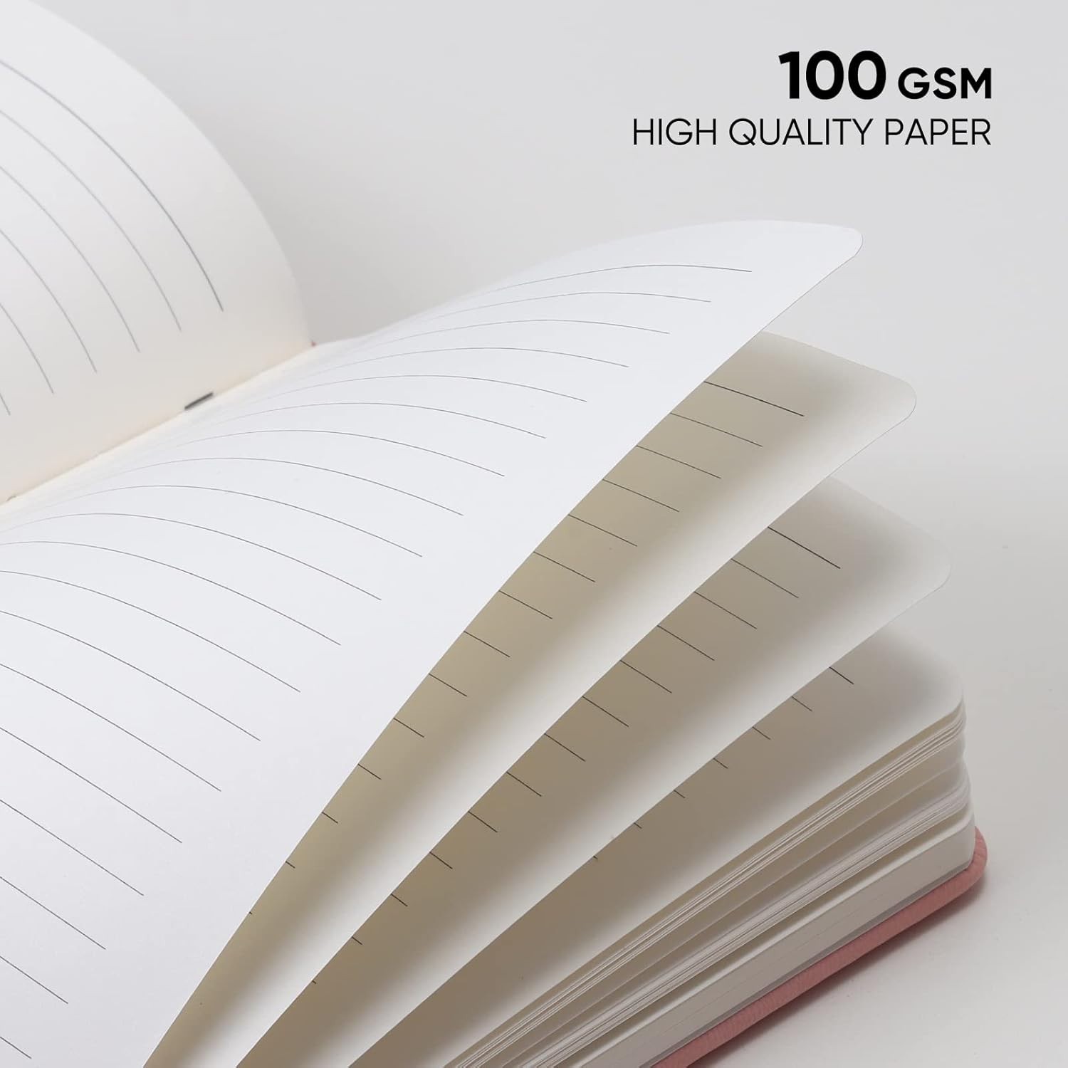 Minimalist Pink Leather Journal with 128 Pages – Ideal for Notes & Daily Diaries