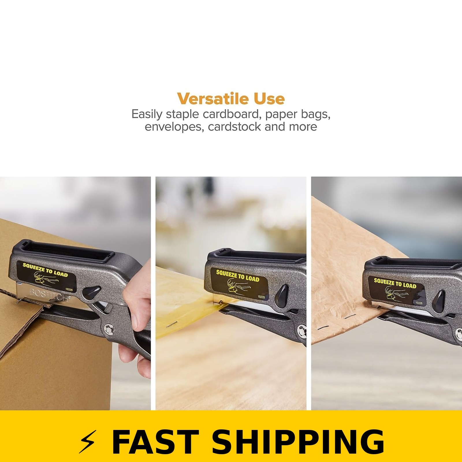 Bostitch B8 Heavy Duty Plier Stapler, 45 Sheet Capacity, Black