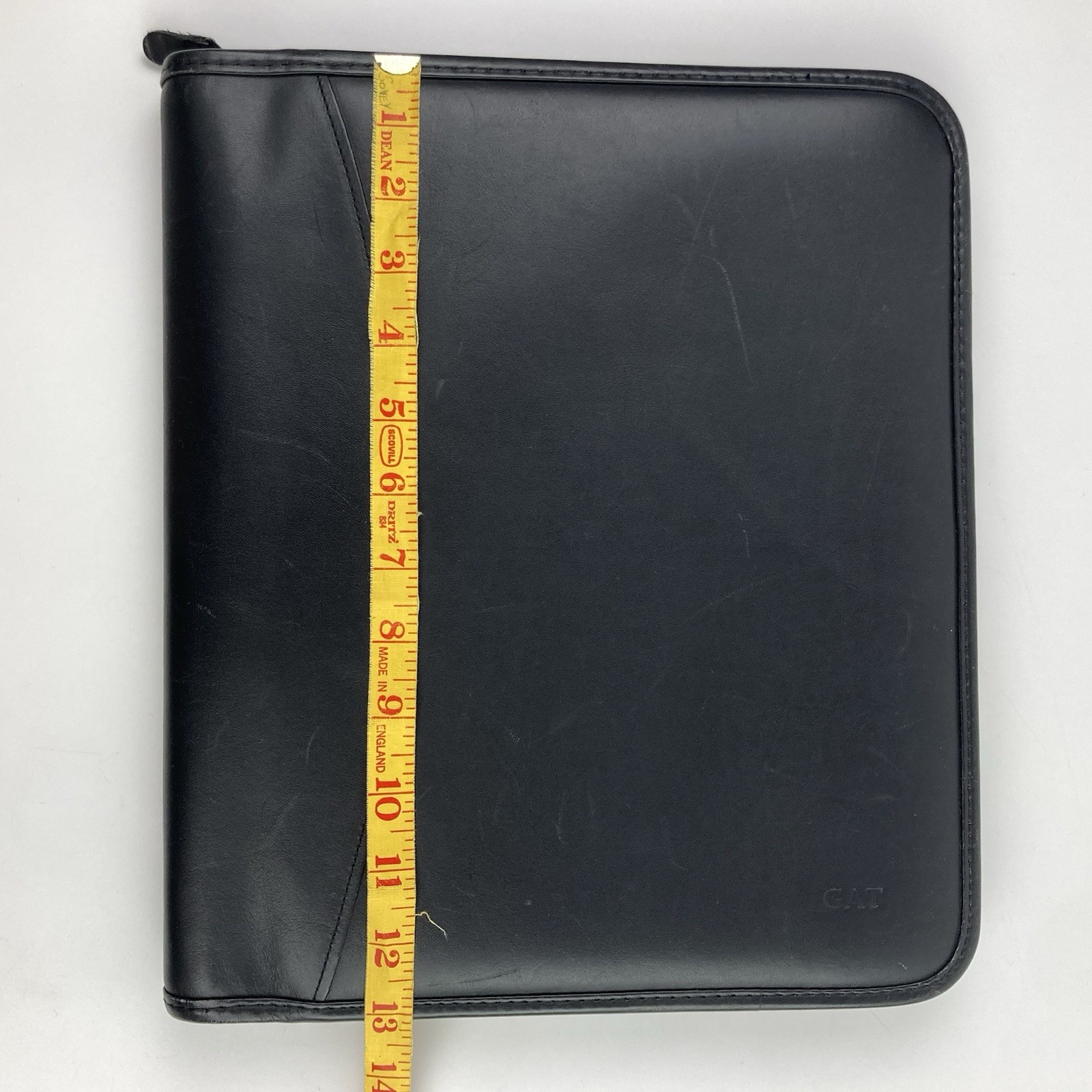 Levenger Ambi-Flex Black Leather Zip Portfolio 11”x13” Personalized Initials￼