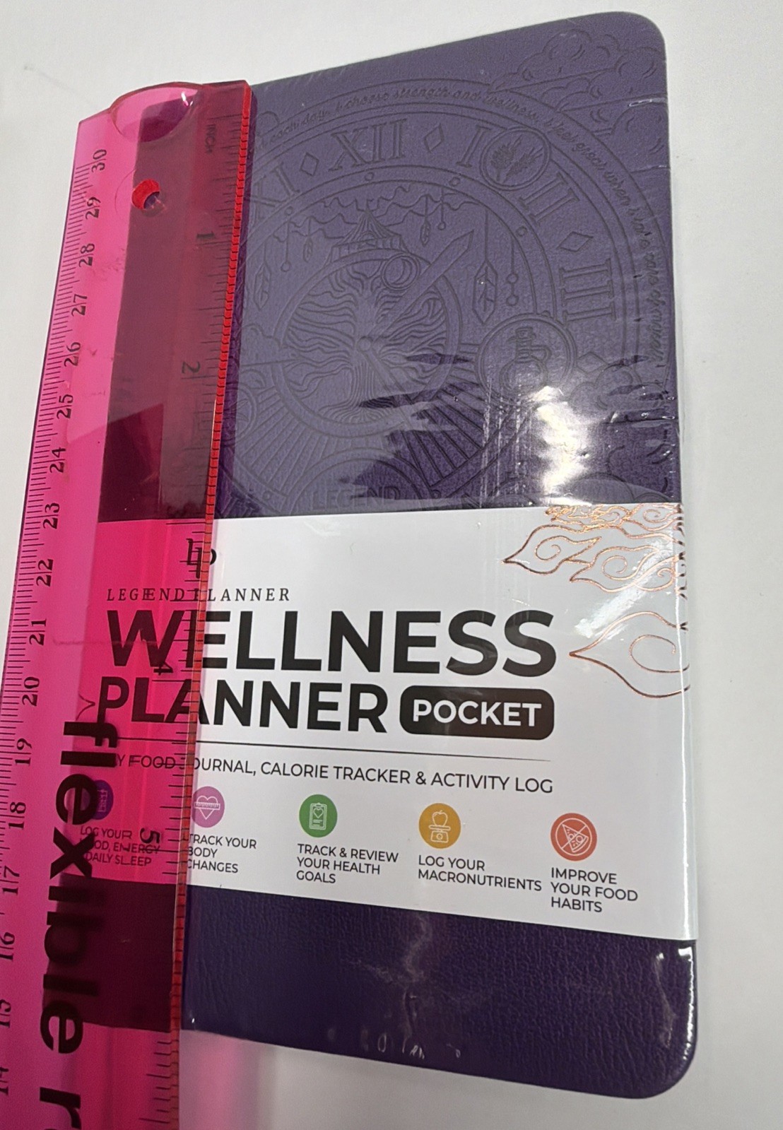 Legend Planner Wellness Planner Pocket Size 3.9×6.3″ Purple, Lifestyle NEW