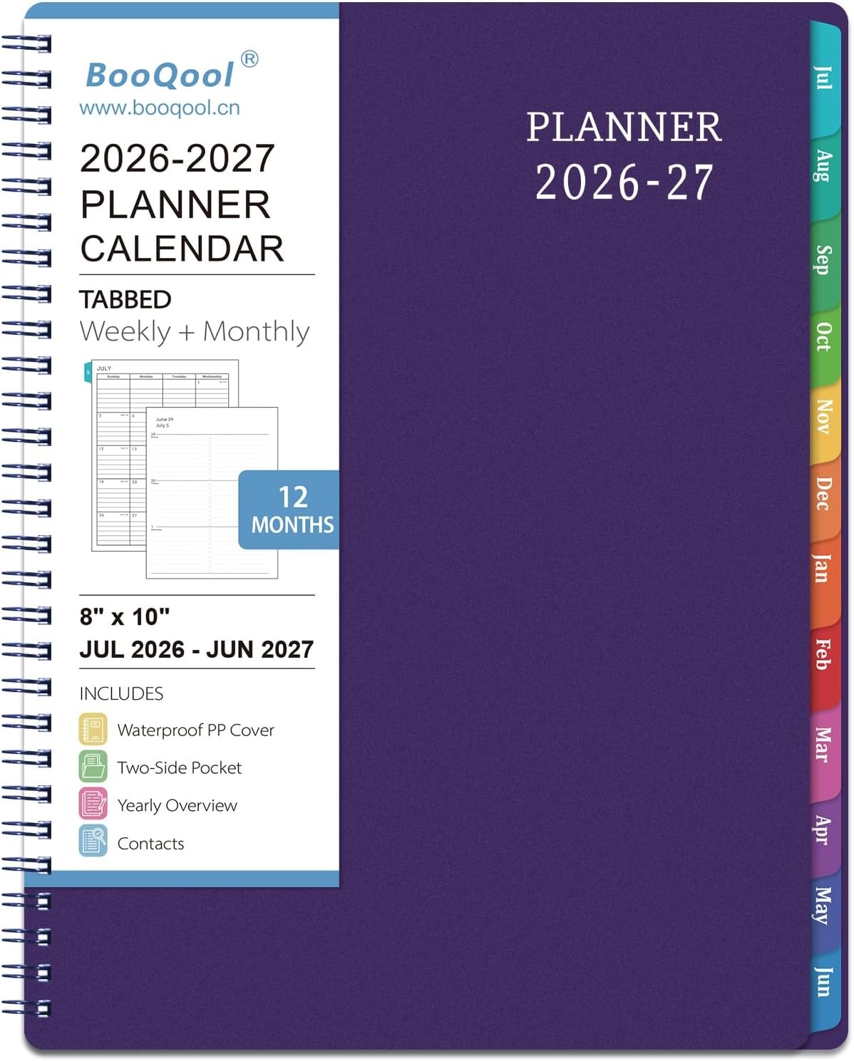 Planner 2026-2027 – Academic Planner from July 2026 – June 2027, 8″ x 10″, Calen