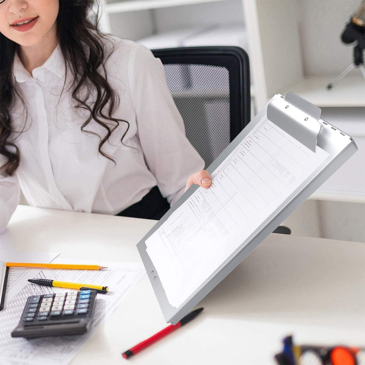 Metal Clipboard with Storage – Letter Size Aluminum Clipboards, Heavy Duty Stora