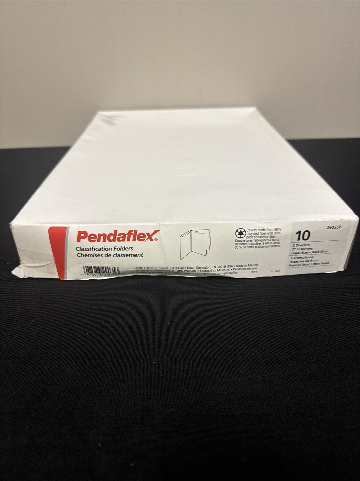 10 Count Pendaflex Dark Blue Legal Classification Folders
