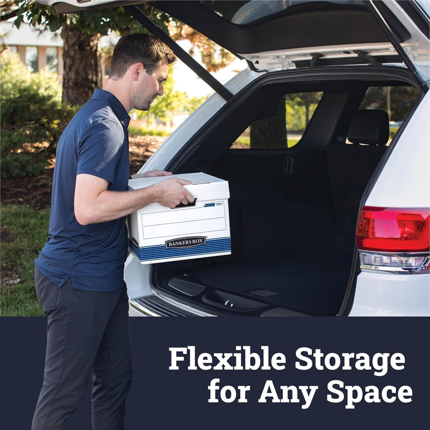 12-Pack Medium Duty File Storage Boxes with Lids, Fastfold Assembly, 24 Inch Let