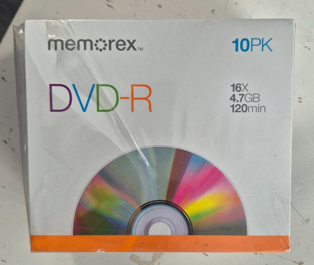 Memorex DVD+R 16X 4.7GB 120min 10PK Blank Discs NEW