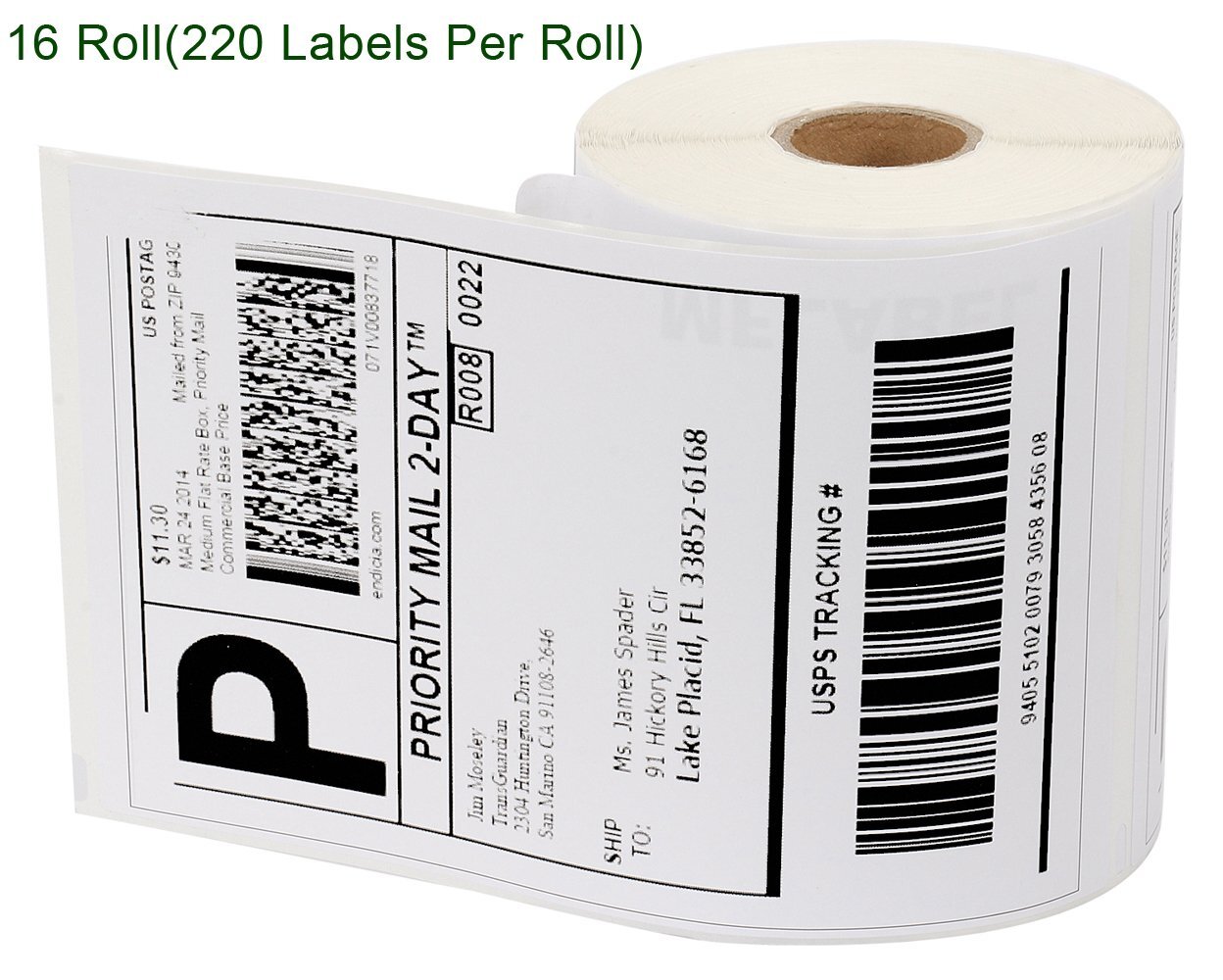 16 Roll 220/Roll 4×6 Thermal Shipping Blank Labels 1744907 Compatible Dymo 4XL