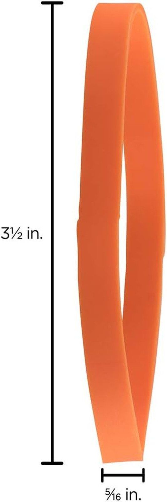 Durable Rubber Bands – Size 64 – Orange Multi-Purpose Rubberbands – 100/Pack