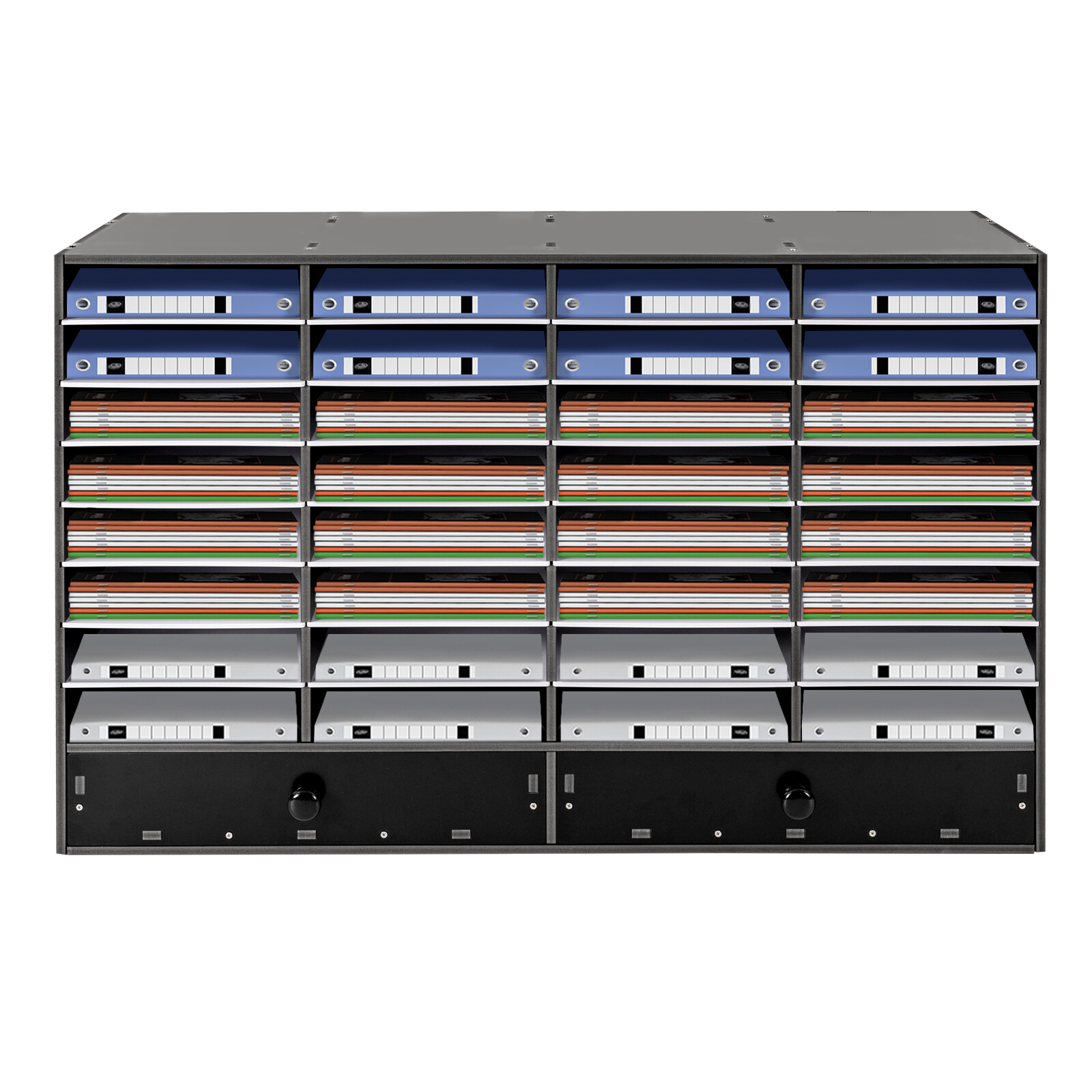 32 Slots Shelf Organizer Desk Accessories for Folders File Mail Sorter Rack PVC