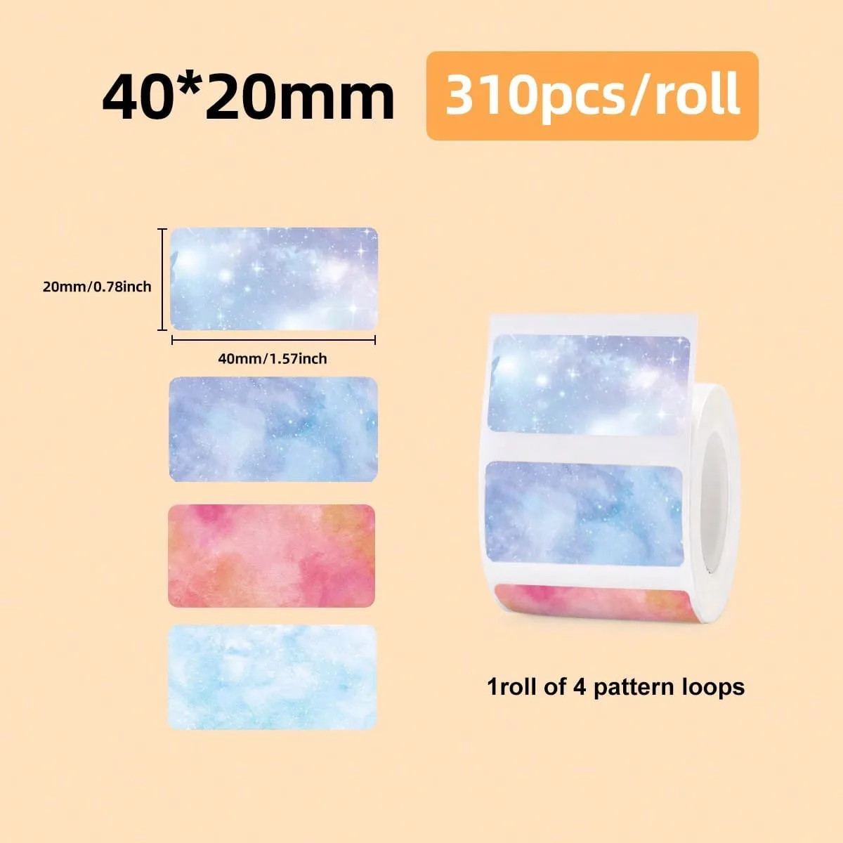 Thermal Label Sticker Paper Printable 20-50Mm Width Suitable for M110 /M120/P50