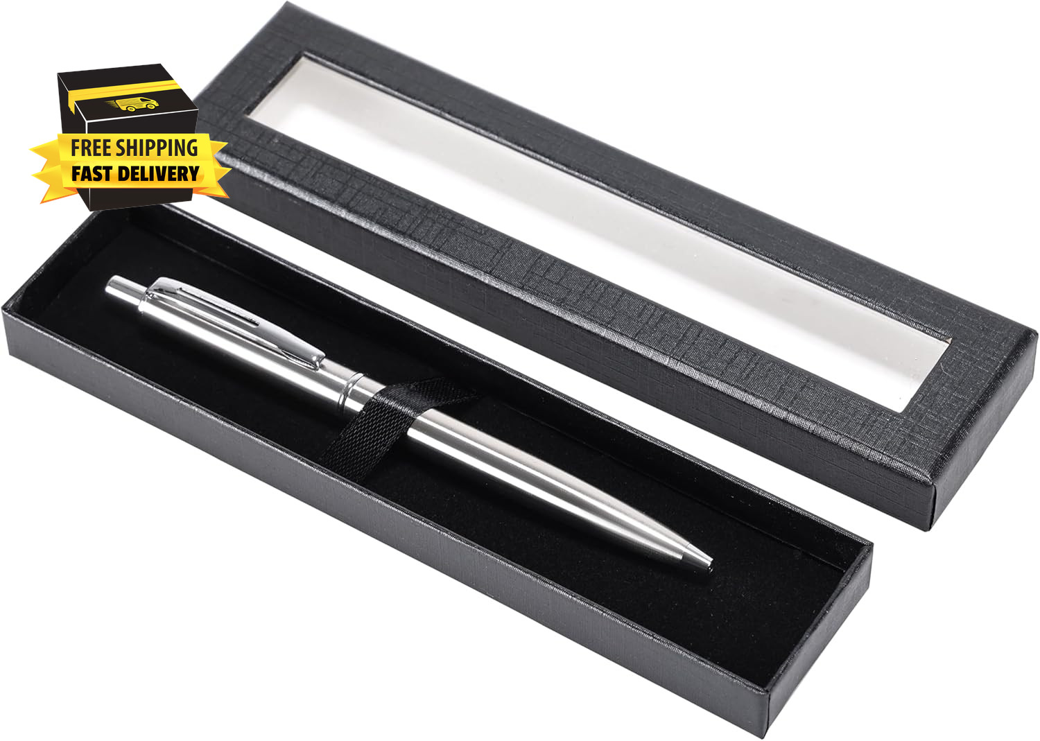 Black Pen Premium Stainless Steel,1.0Mm Bold Black Lnk Pens Executive Metal Writ
