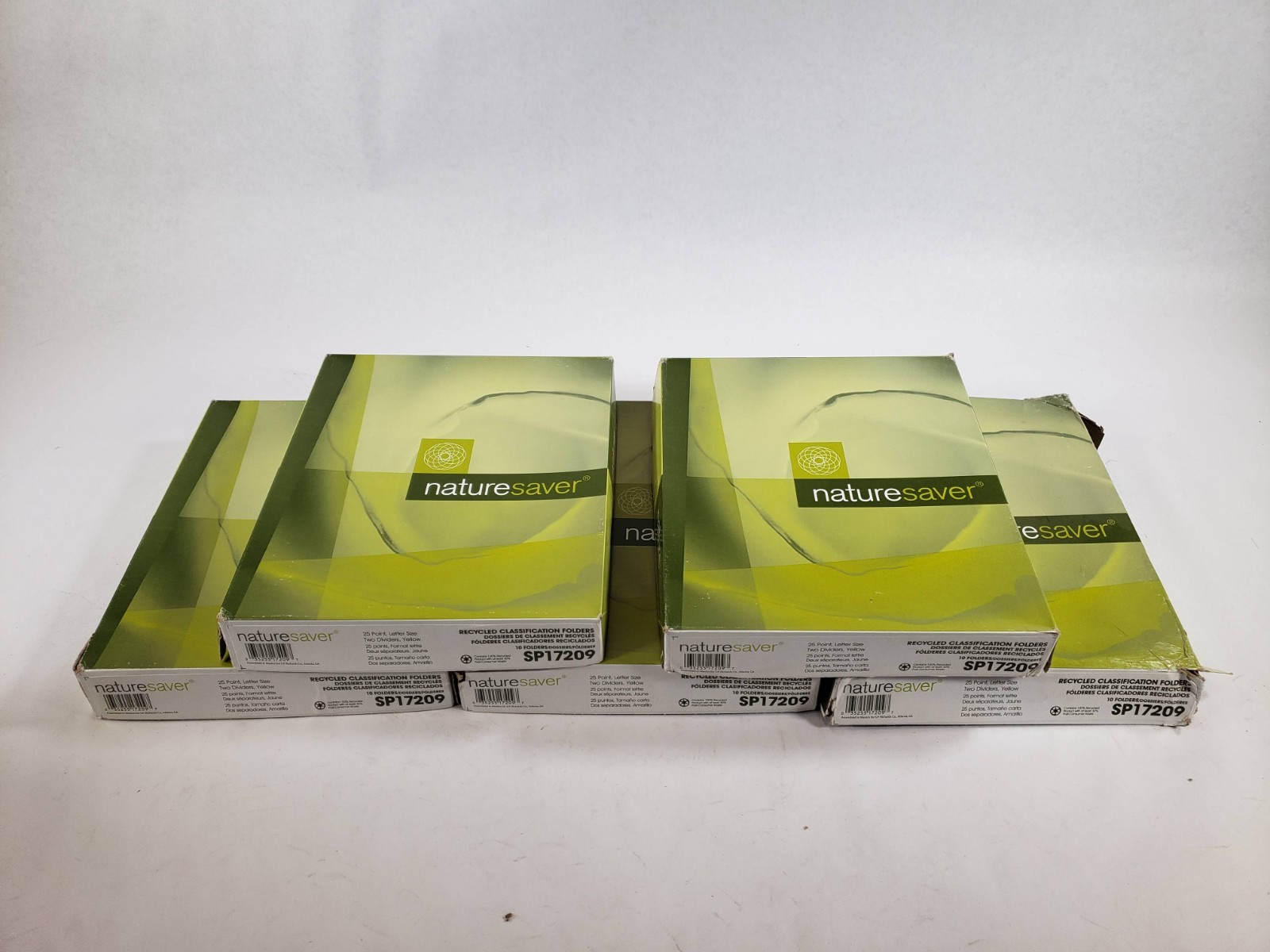 Lot of 5 Packs Nature Saver SP17209 Classification Folders 2 Dividers 9.5″ X 12″
