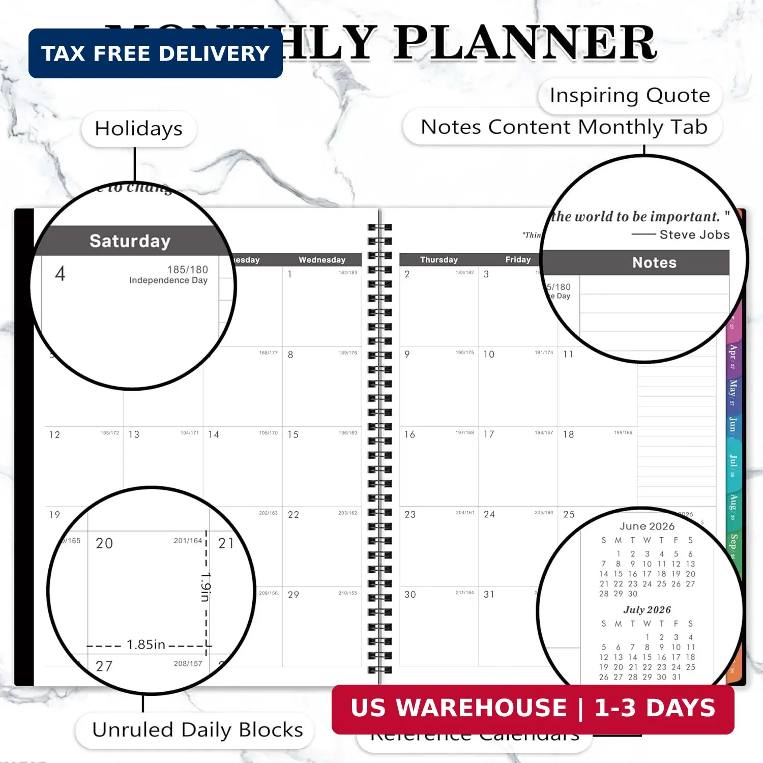 2026-2029 Monthly Planner – 3 Year Planner 2026-2029, JUL 2026 – JUN 2029, 36 Mo