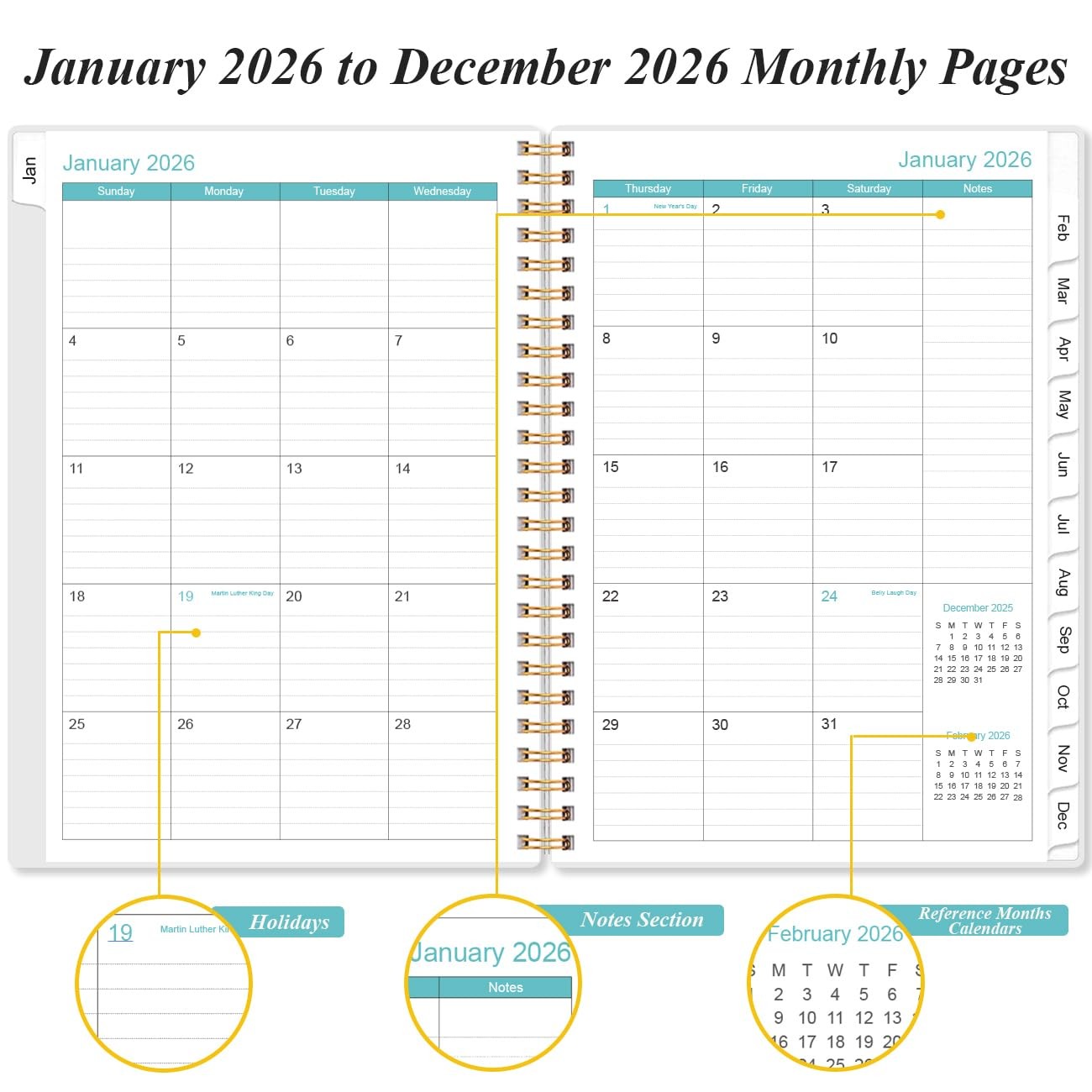 2026 Appointment Book & Planner Daily Hourly 6.4″ x 8.5″, 30-Minute Interval