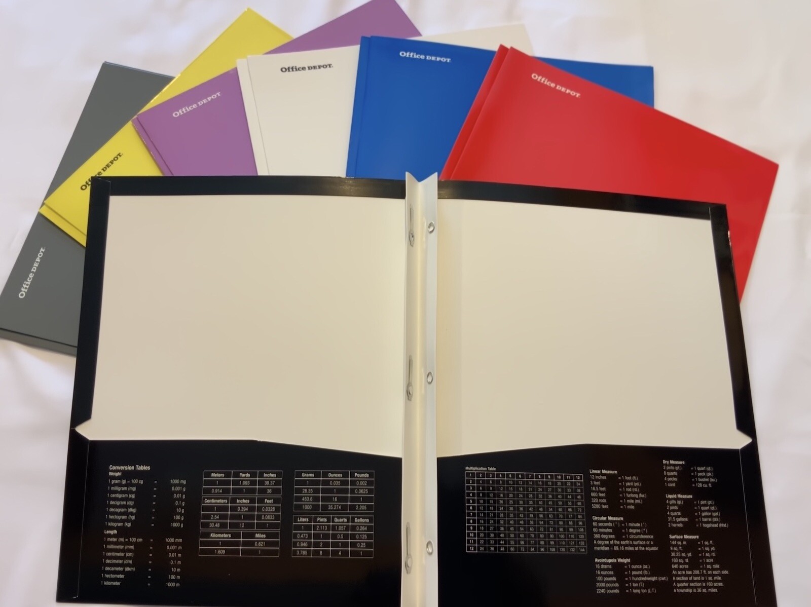 Office Depot Brand 2 Pocket Glossy Laminated Folders, With Fastener, Box of 48 