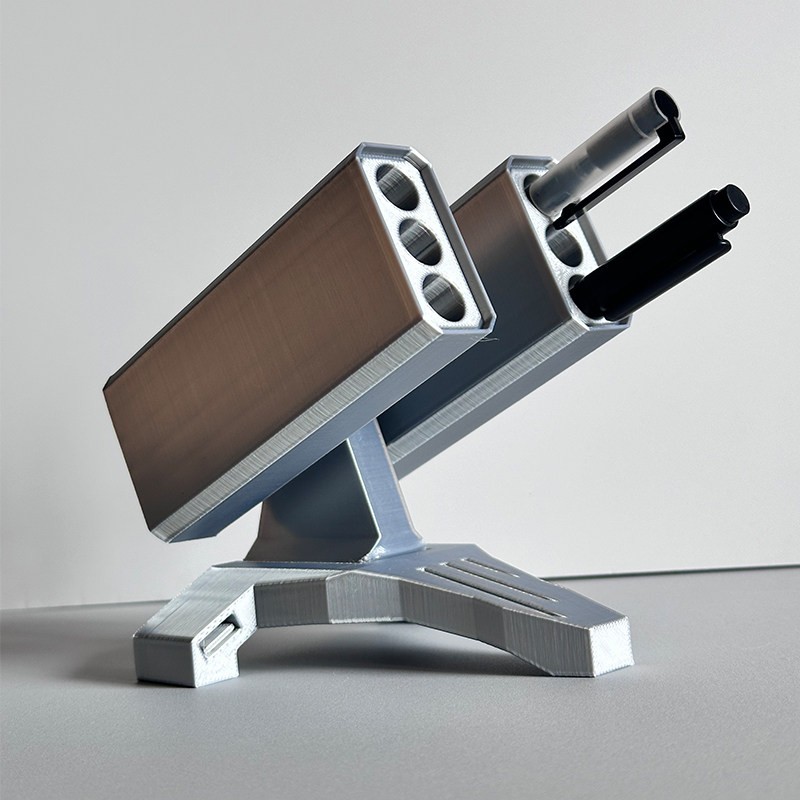Minimalist Air Defense Missile Launcher Pen Holder Desk Organizer Military Hobby