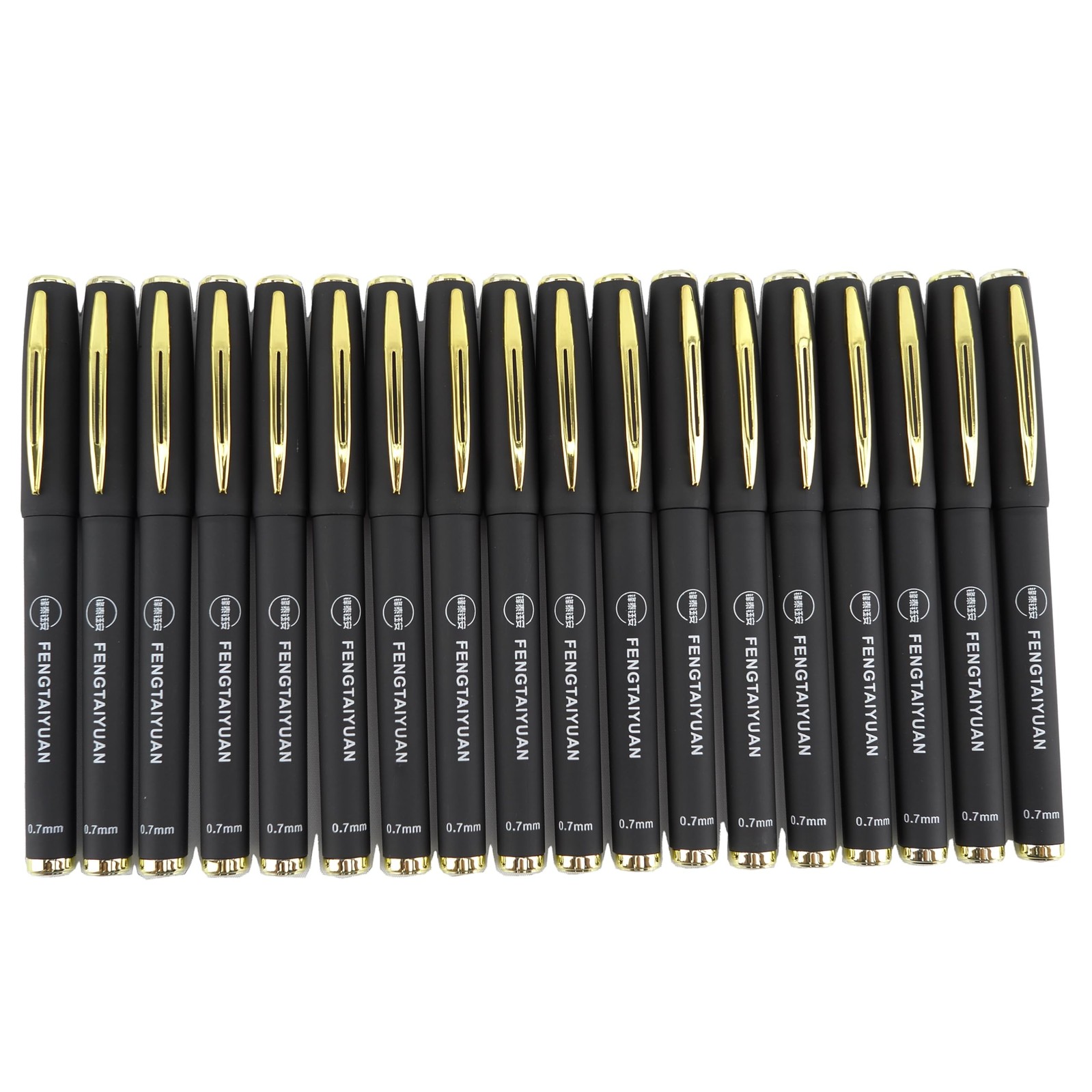 18 PCS Gel Ink Rollerball Pens Black Ink Fine Point 0.7mm QuickDrying 07P18