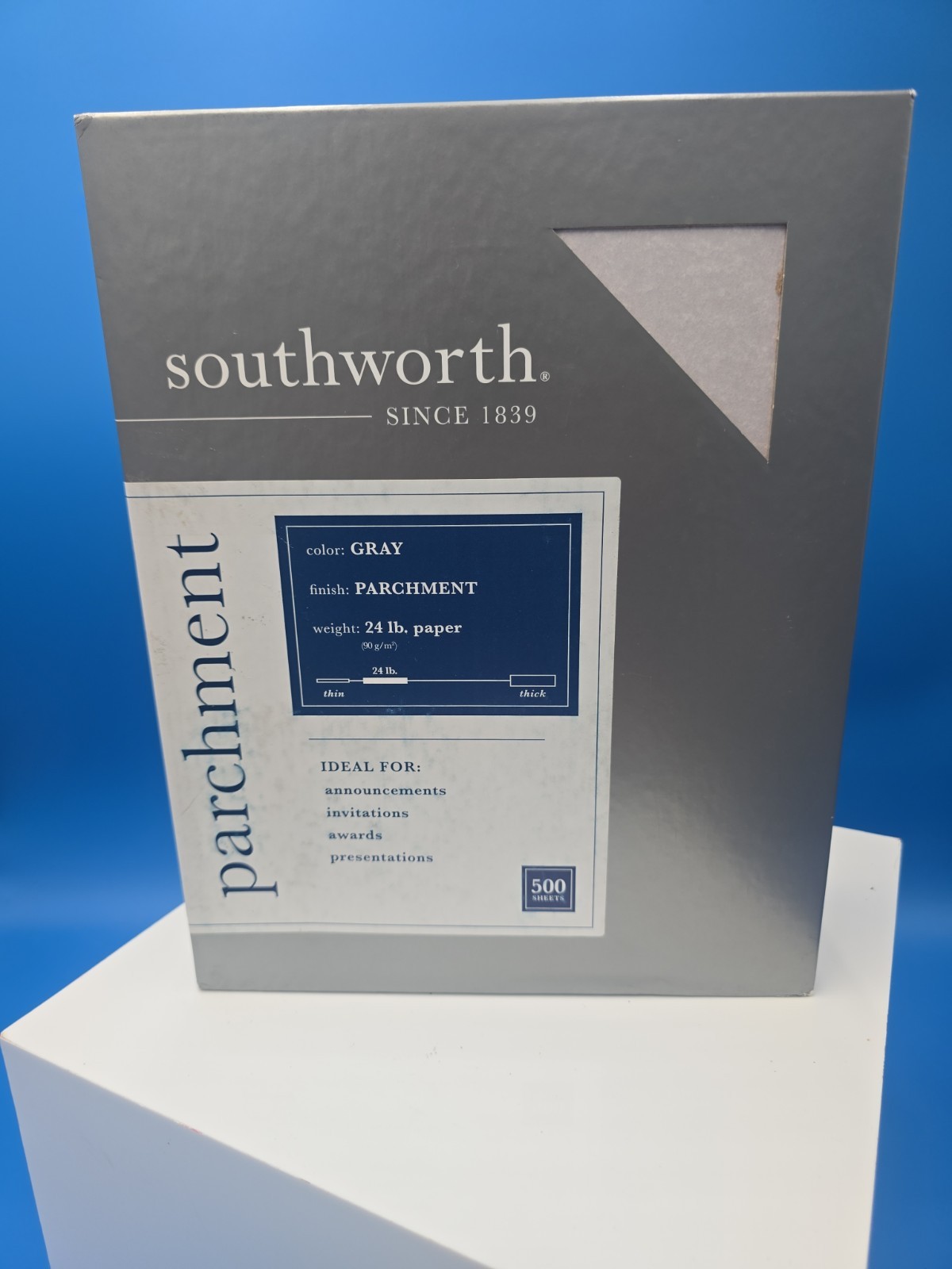 Southworth® Parchment Specialty Paper, 24 Lb., 8 1/2″ x 11″, Gray, Pack Of 500