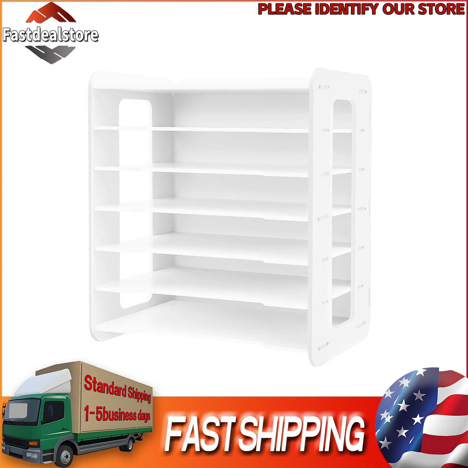 Desktop 7 Tier Organizer Paper File Holder Document Storage Rack Office Home NEW