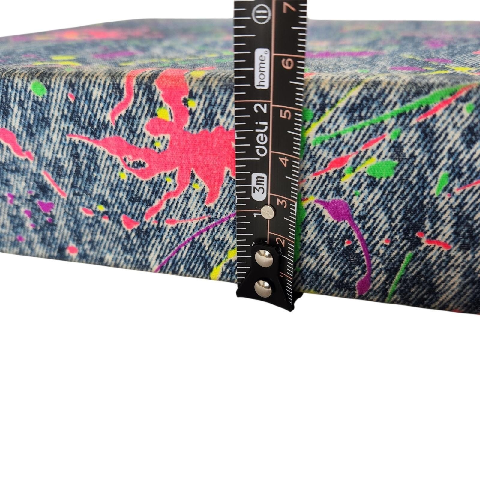 Vintage 80s/90s 1.5″ 3 Ring Binders (2) Pop Art Paint Splatter Fabric Retro
