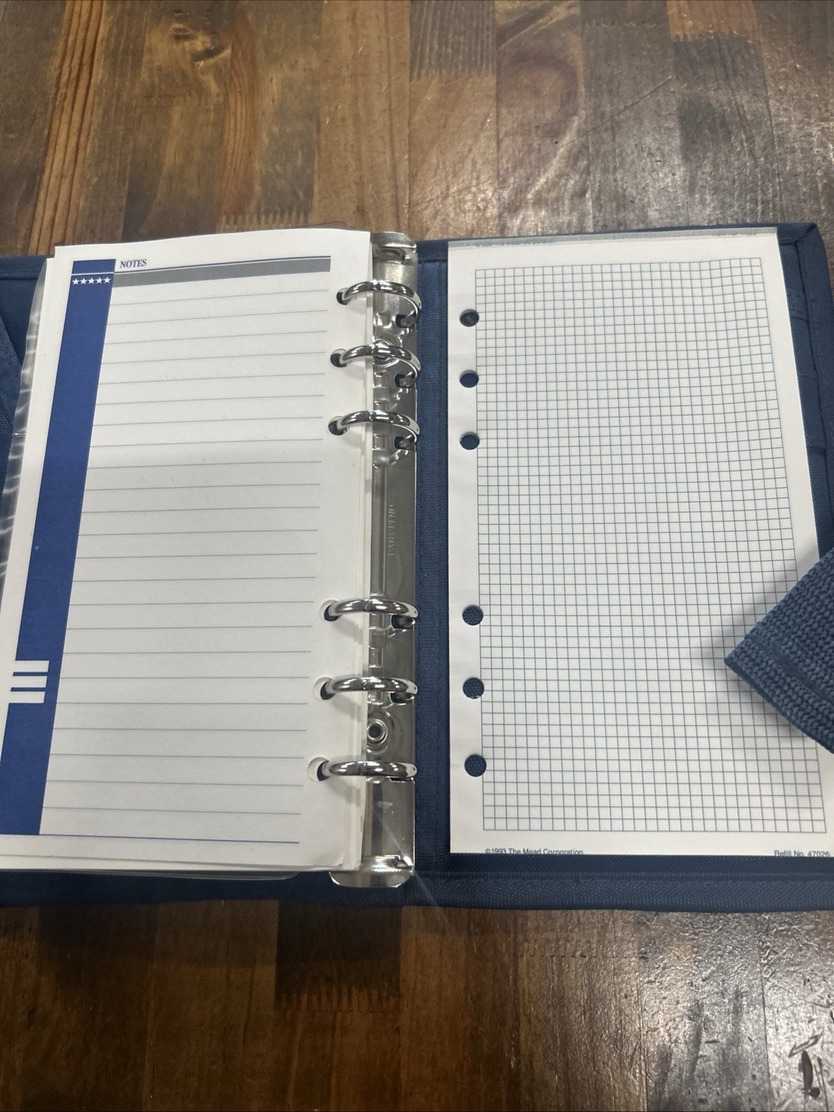 Mead Five Star First Gear Hook And Loop Strap Planner Small Blue Organizer